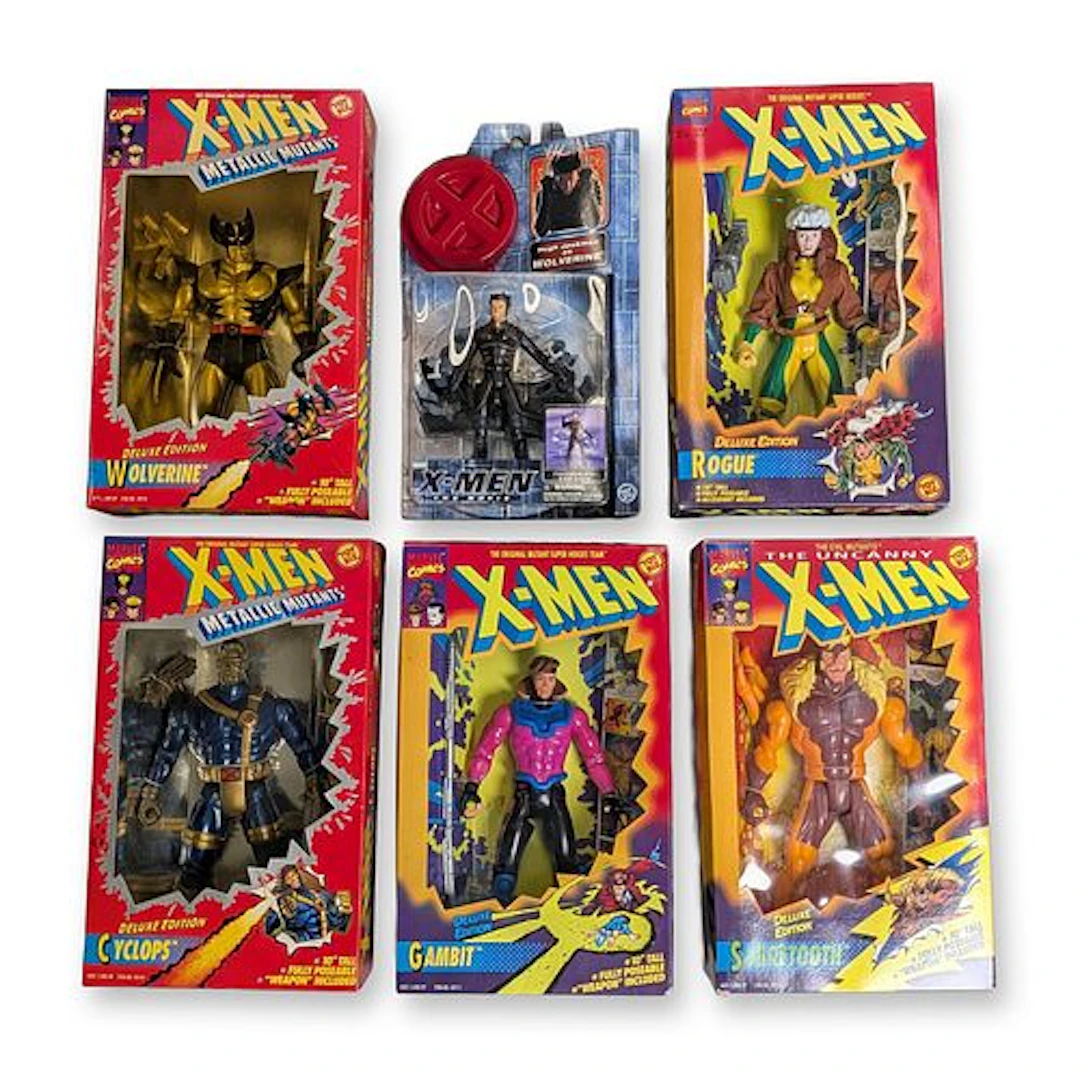 6pc Toy Biz Marvel X-Men Deluxe Edition Action Figures