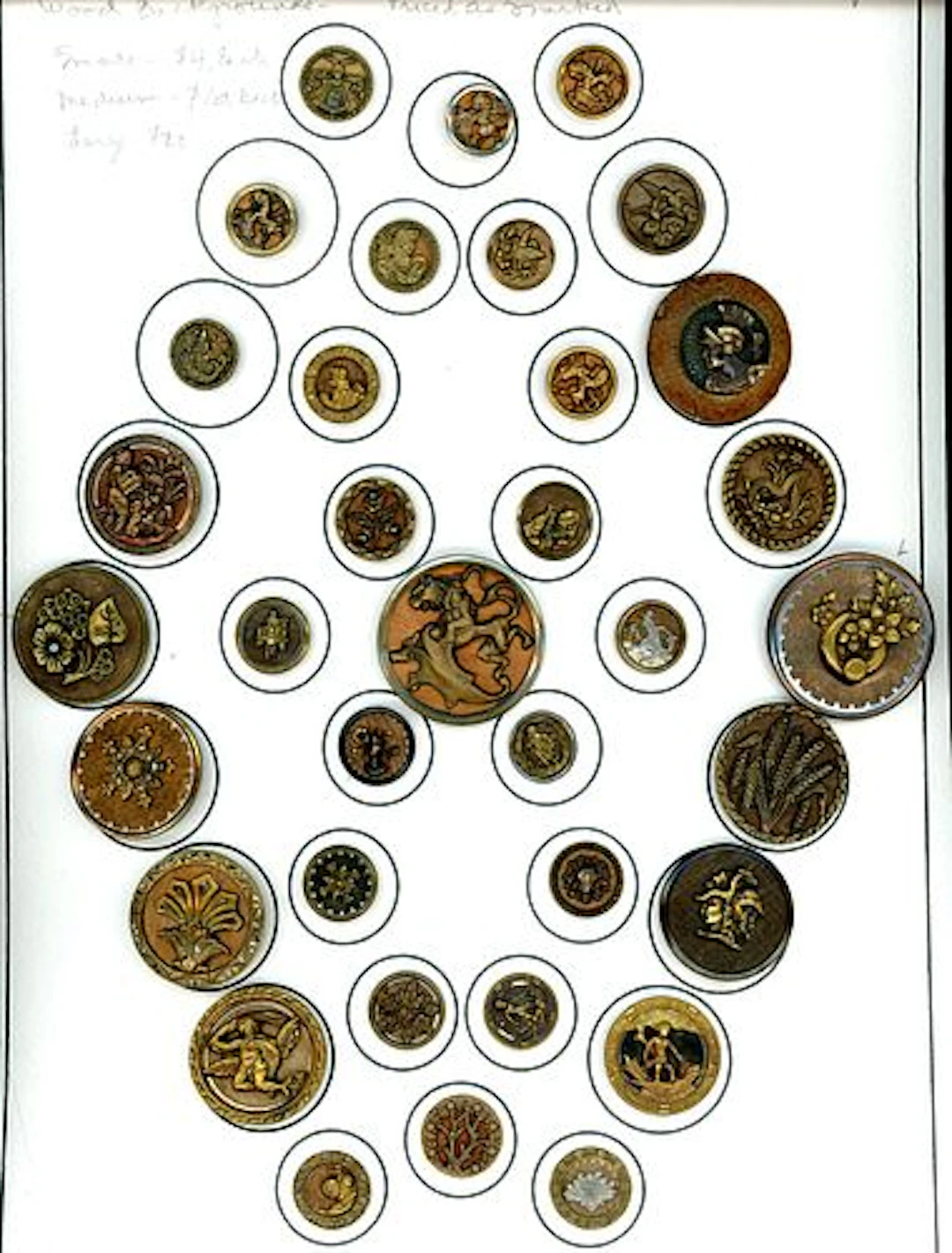 A CARD OF DIVISI0N ONE WOOD BACKGROUND BUTTONS