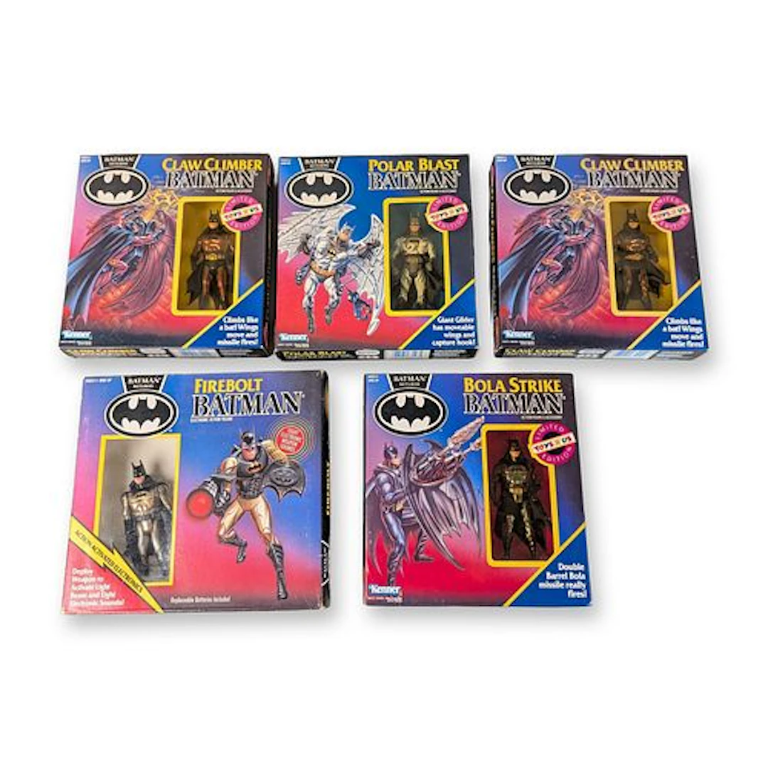 Collection of Kenner Batman Returns Action Figures in Original Packaging