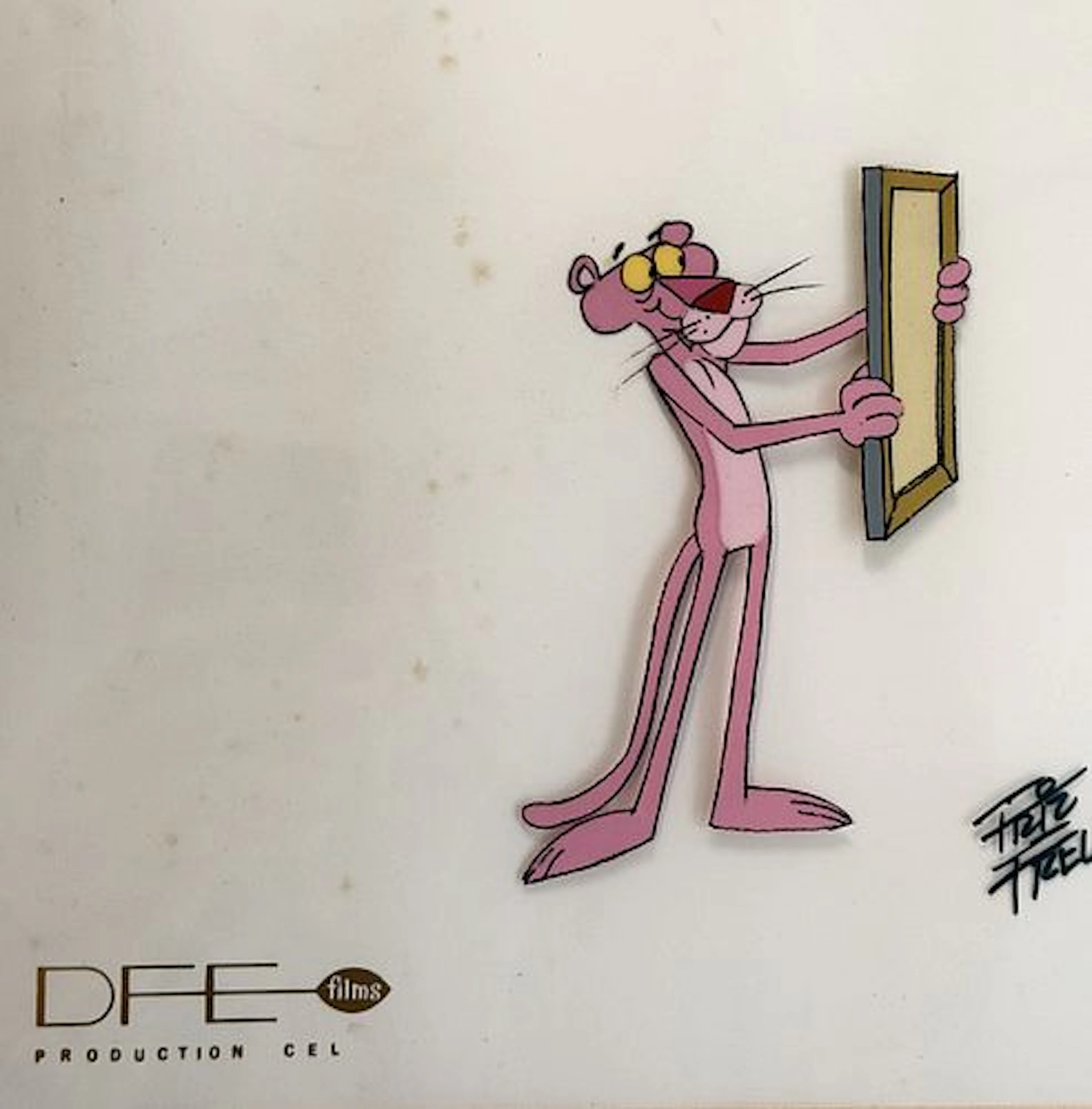 Friz Freleng Signed Pink Panther Animation Production Cel