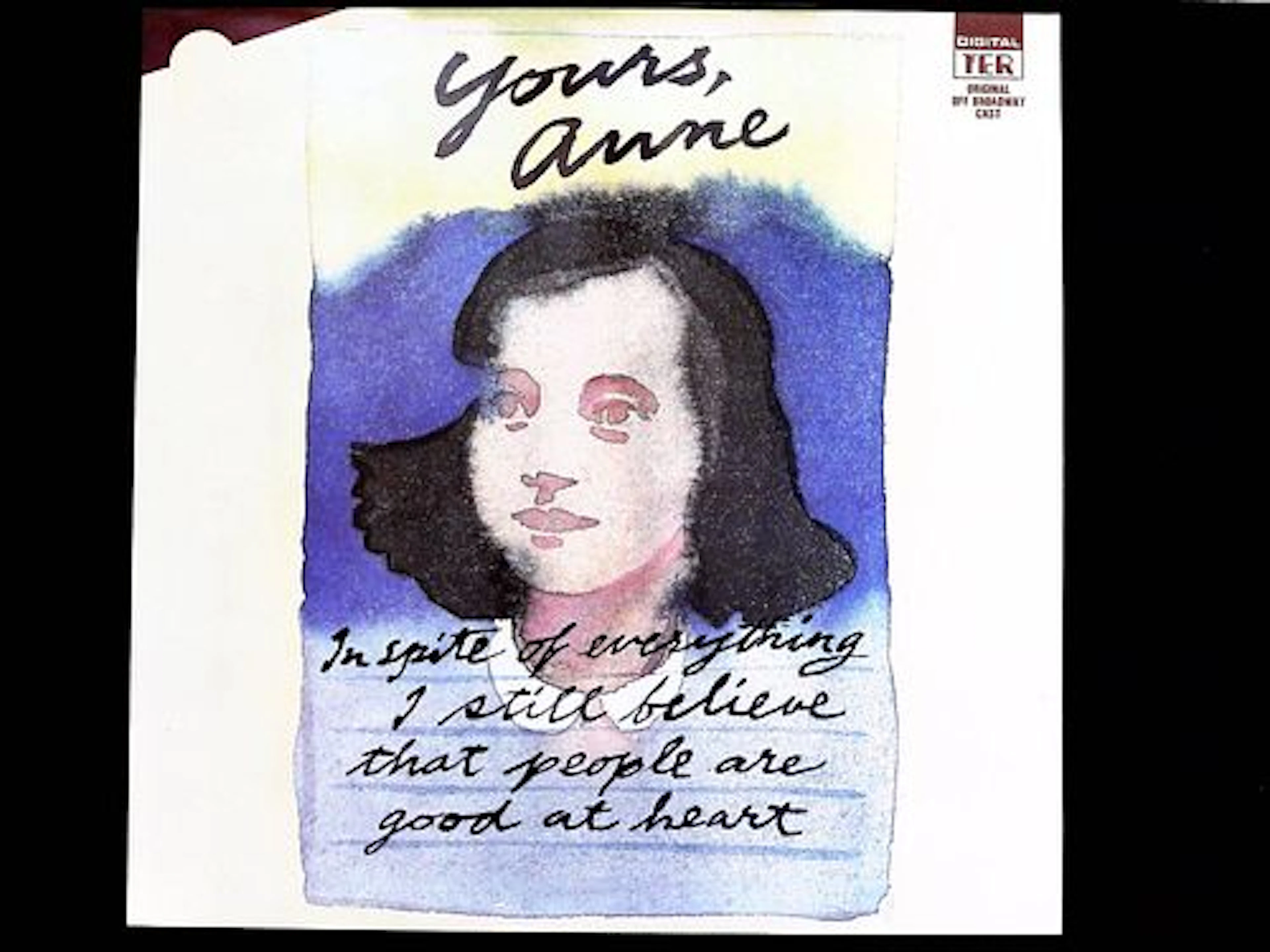 Yours, Anne Original Off-Broadway Cast Recording Vinyl LP TER 1118