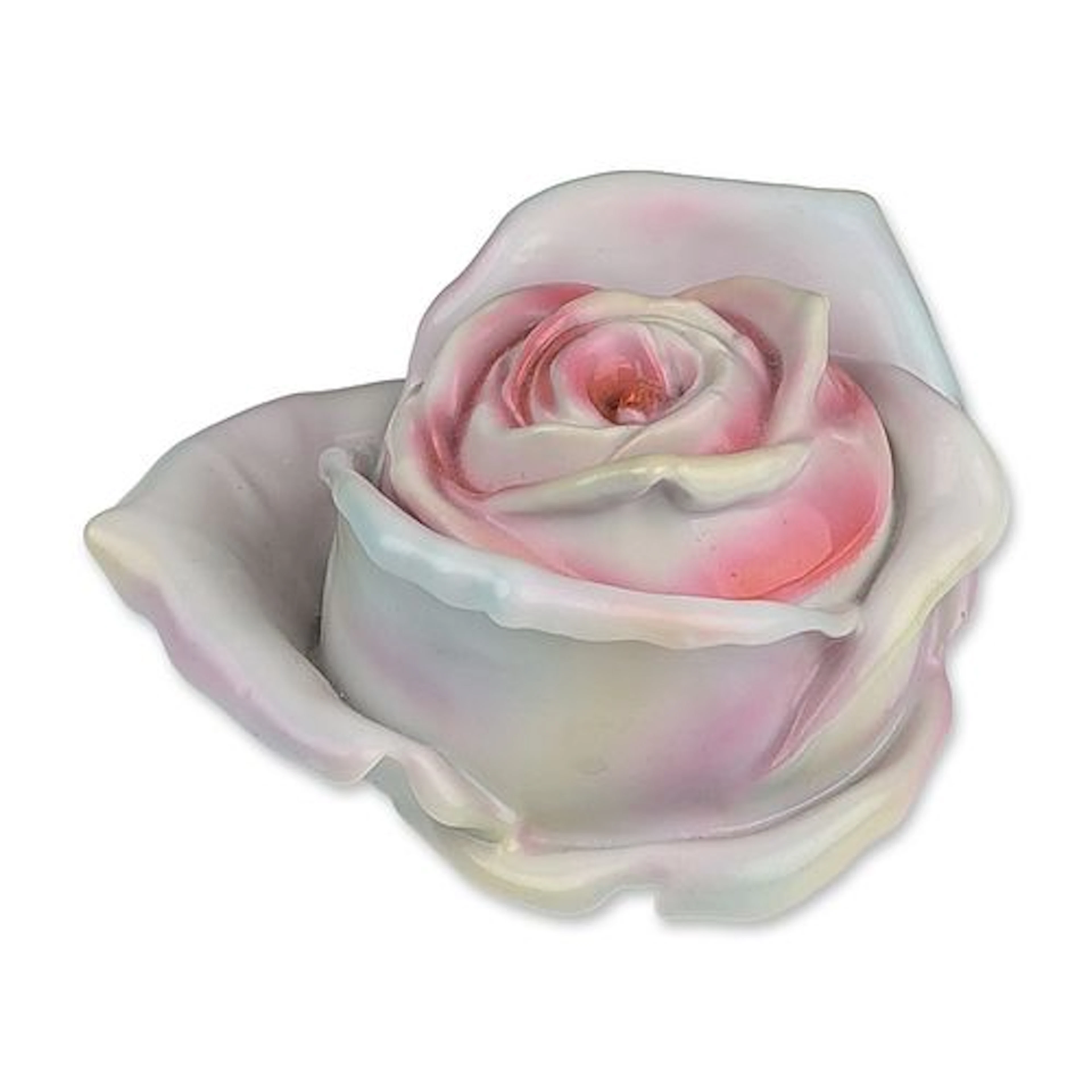 Royal Bayreuth Bavaria Porcelain Rose Figural Trinket Box