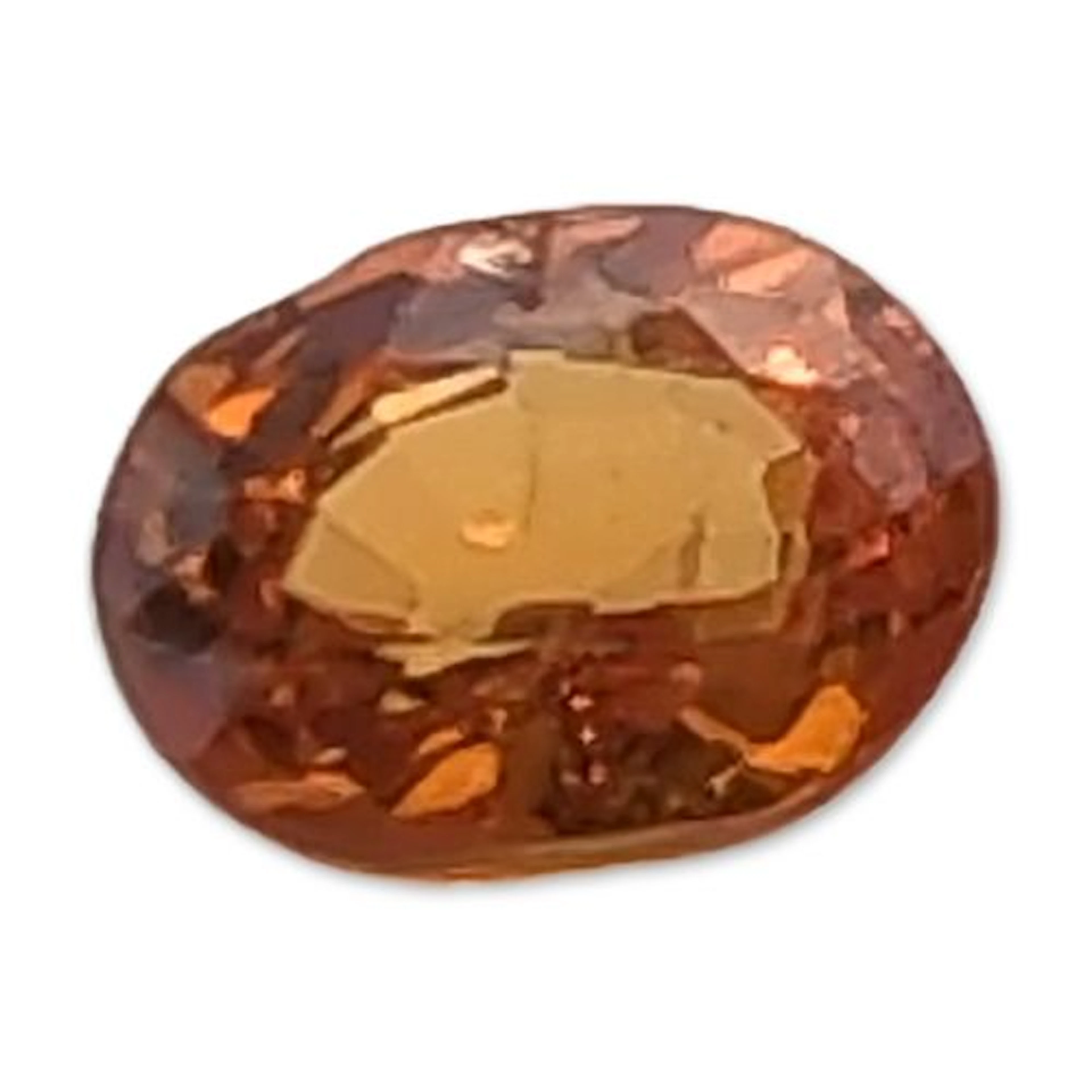 Loose Oval Faceted Orange Gemstone