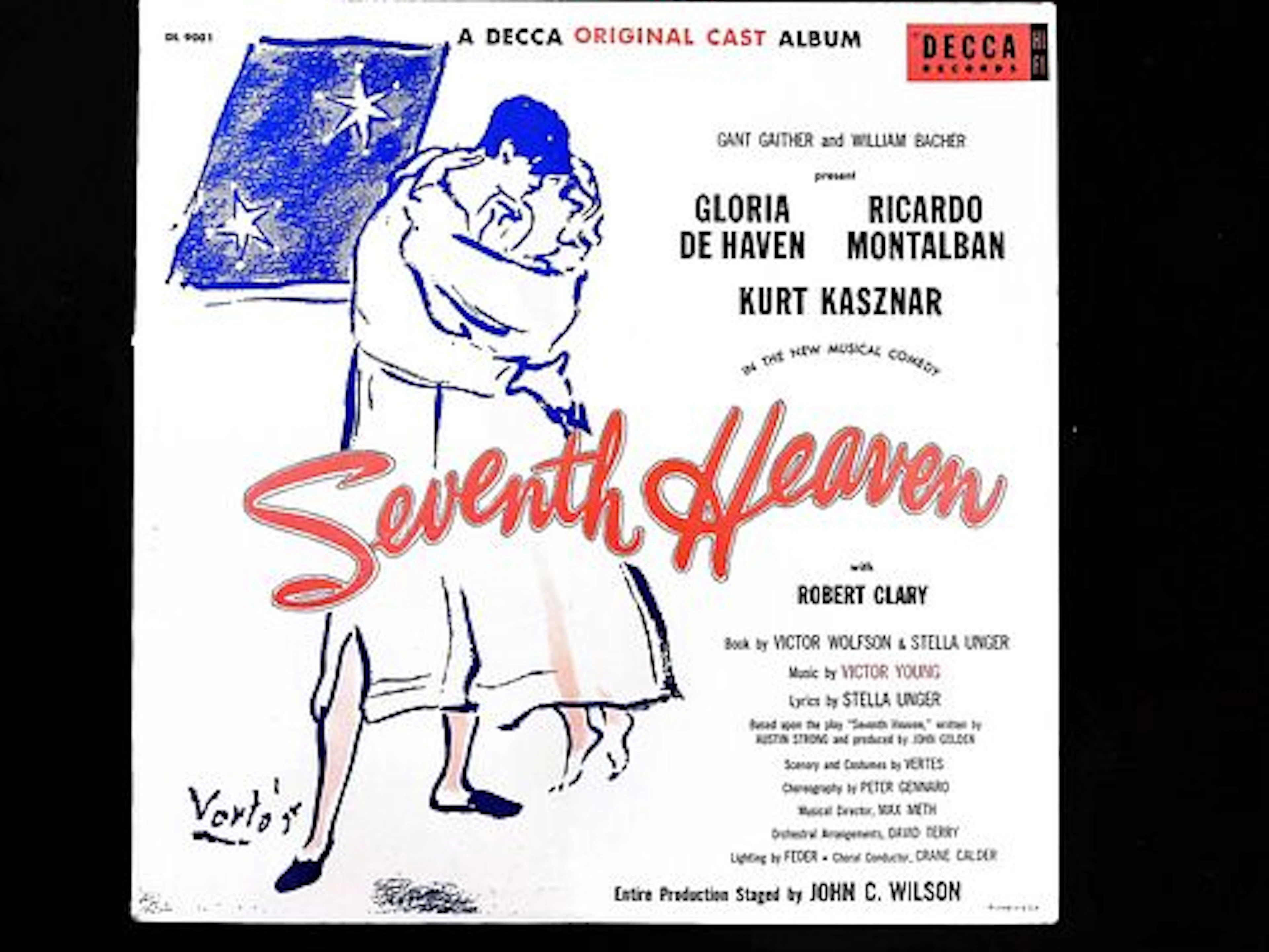 Seventh Heaven Original Broadway Cast LP Decca DL 9001 with Kurt Kasznar