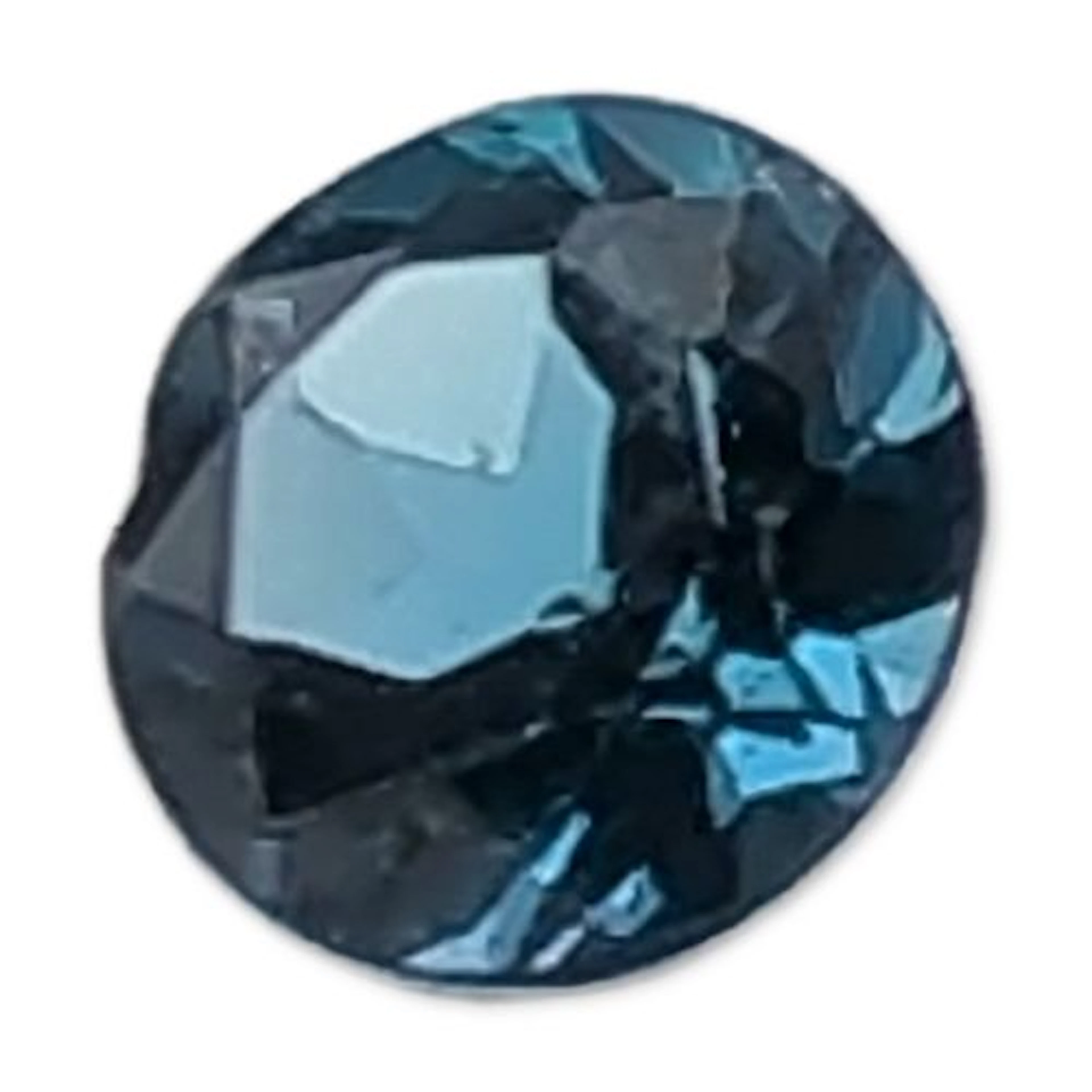Round Brilliant Cut Blue Gemstone