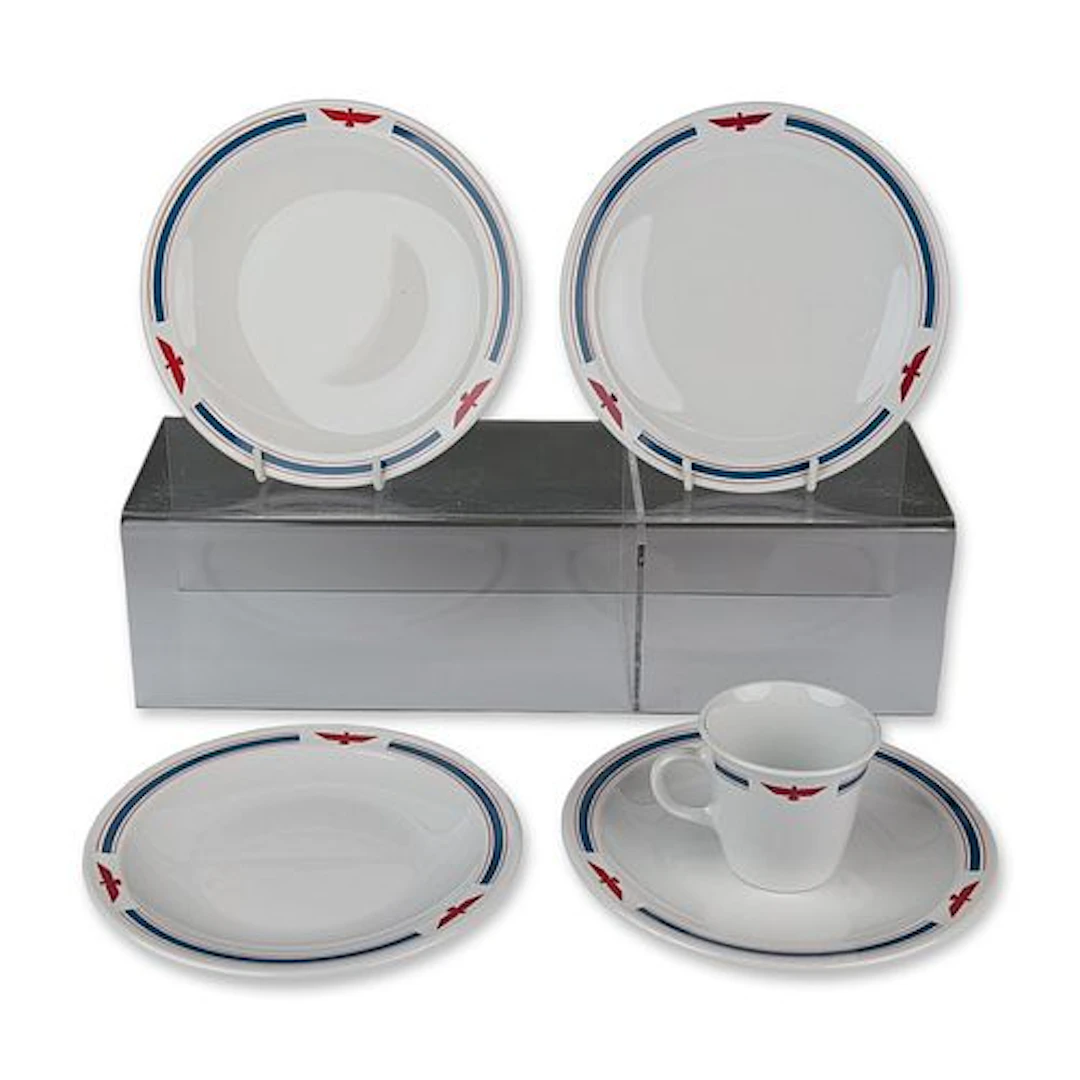 5pc Corning for American President Lines Teacup and Bread Plates
