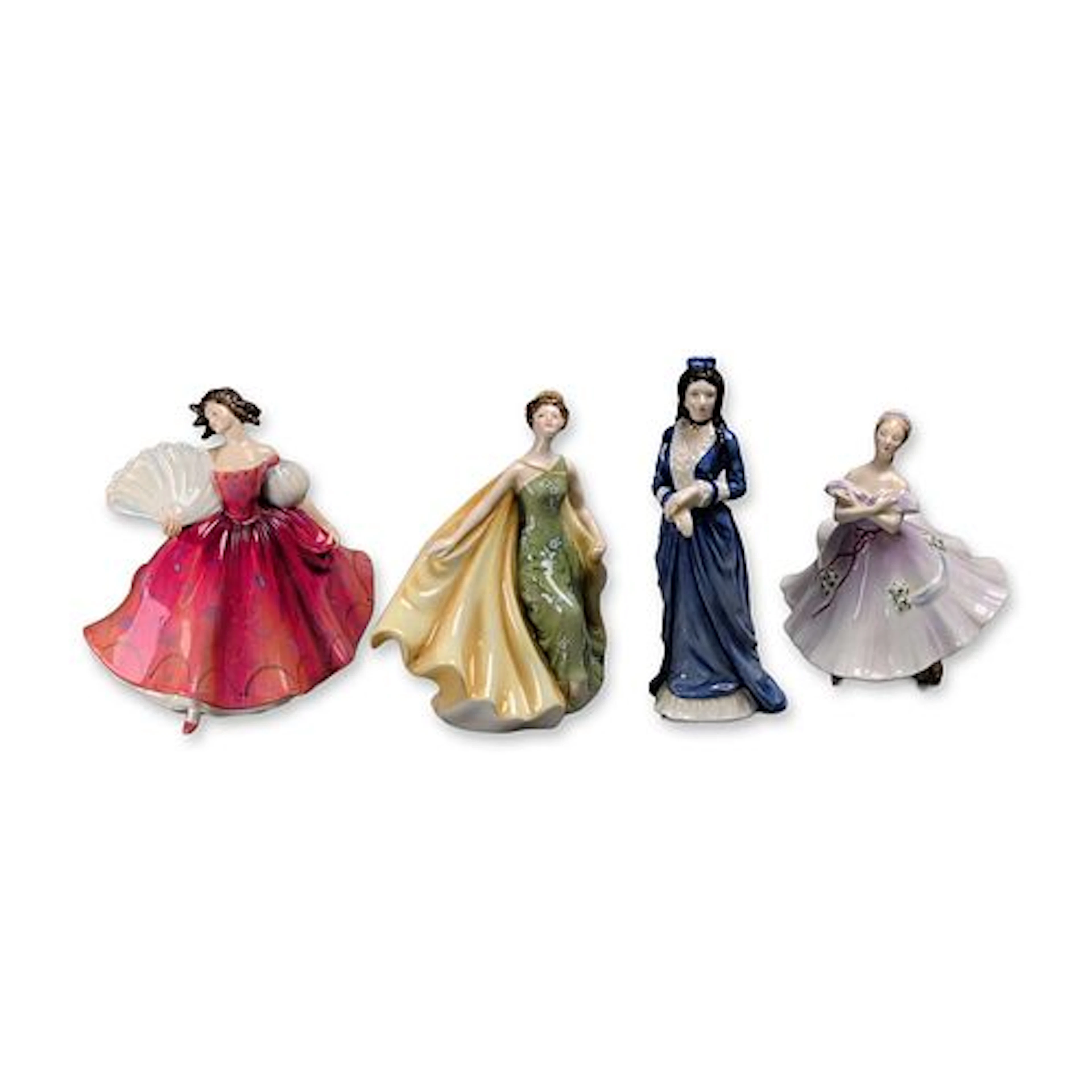 4pc Royal Doulton Bone China Lady Figurines