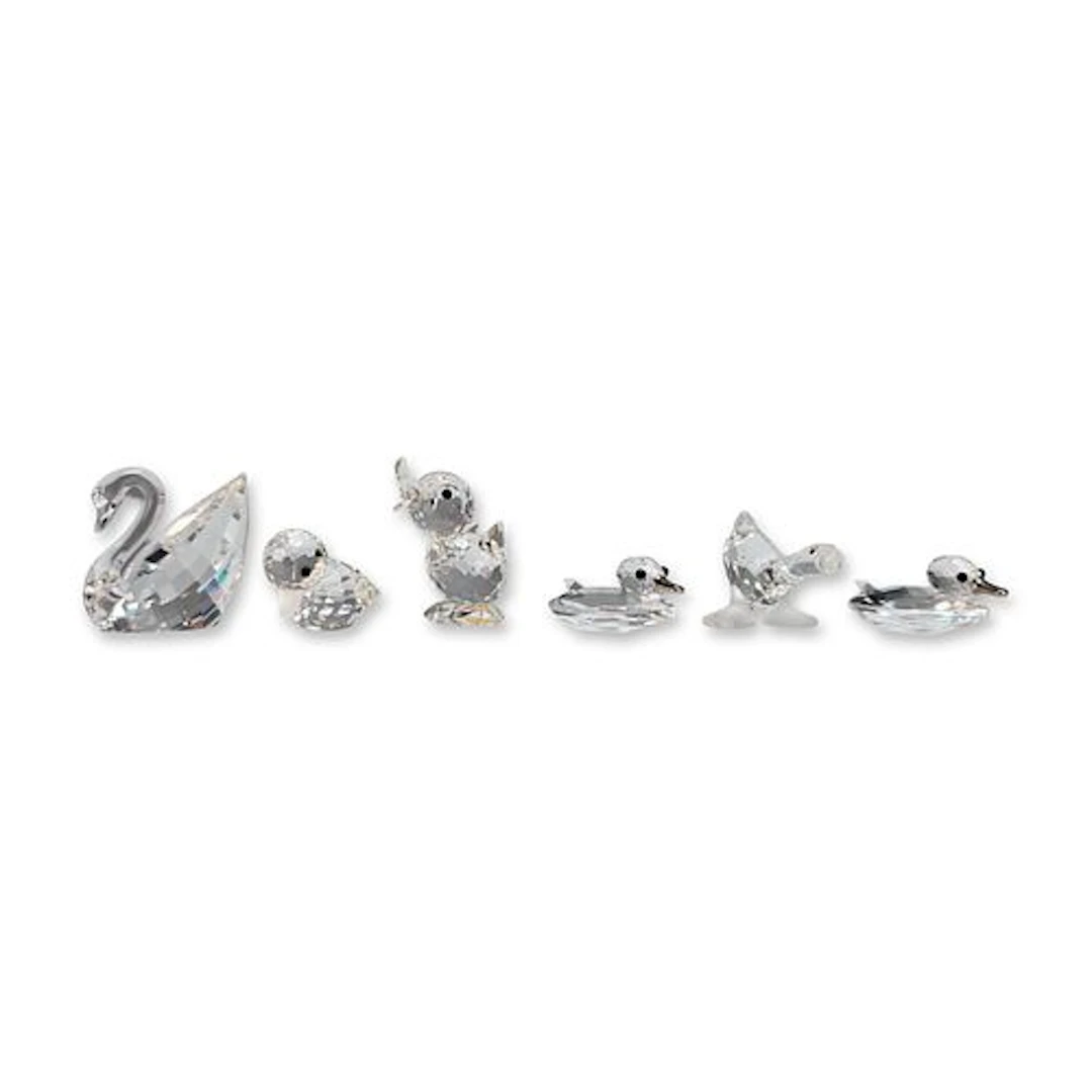 6pc Swarovski Silver Crystal Bird Figurine Collection
