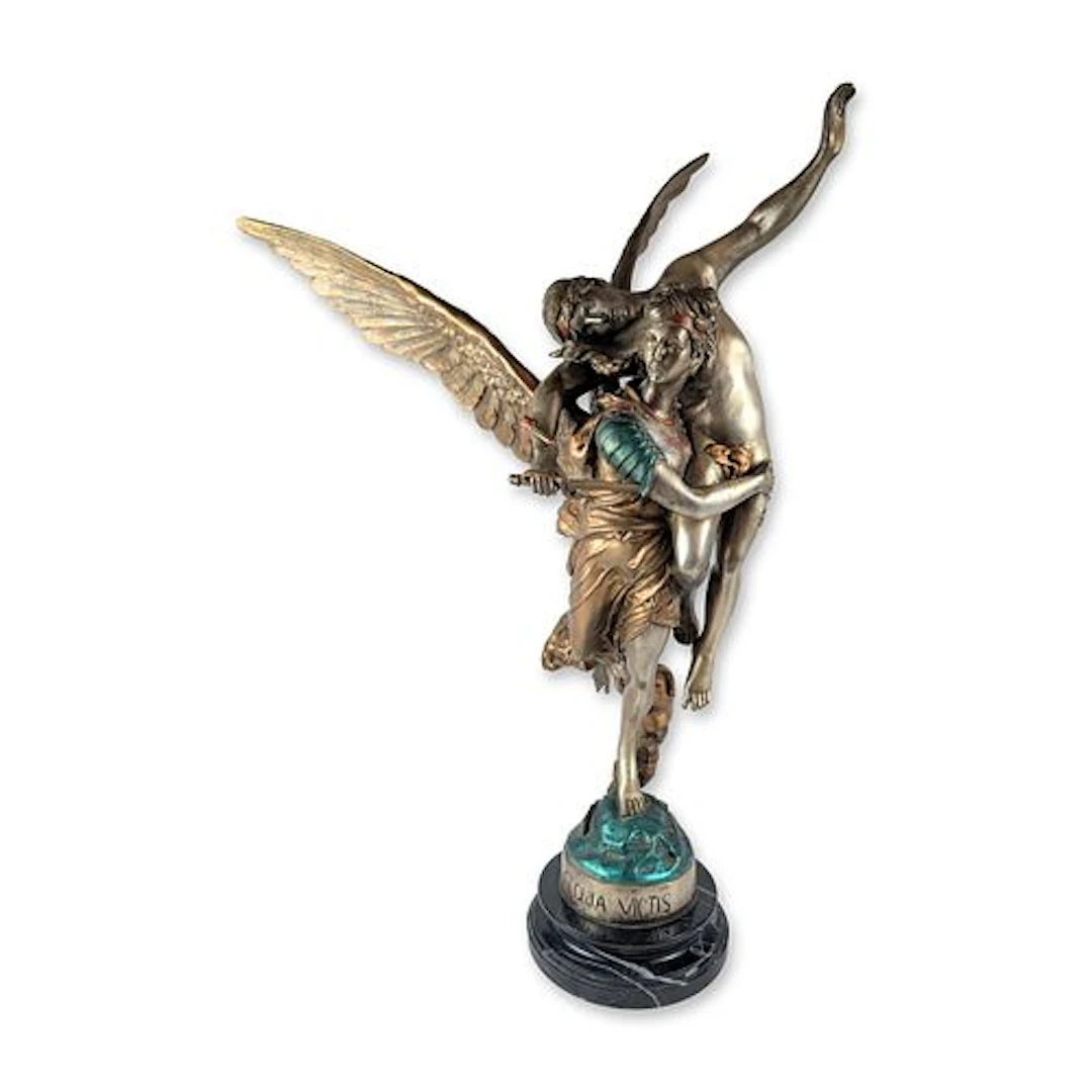 After Marius Jean Antonin Mercie (French, 1845-1916) Large Brass Sculpture