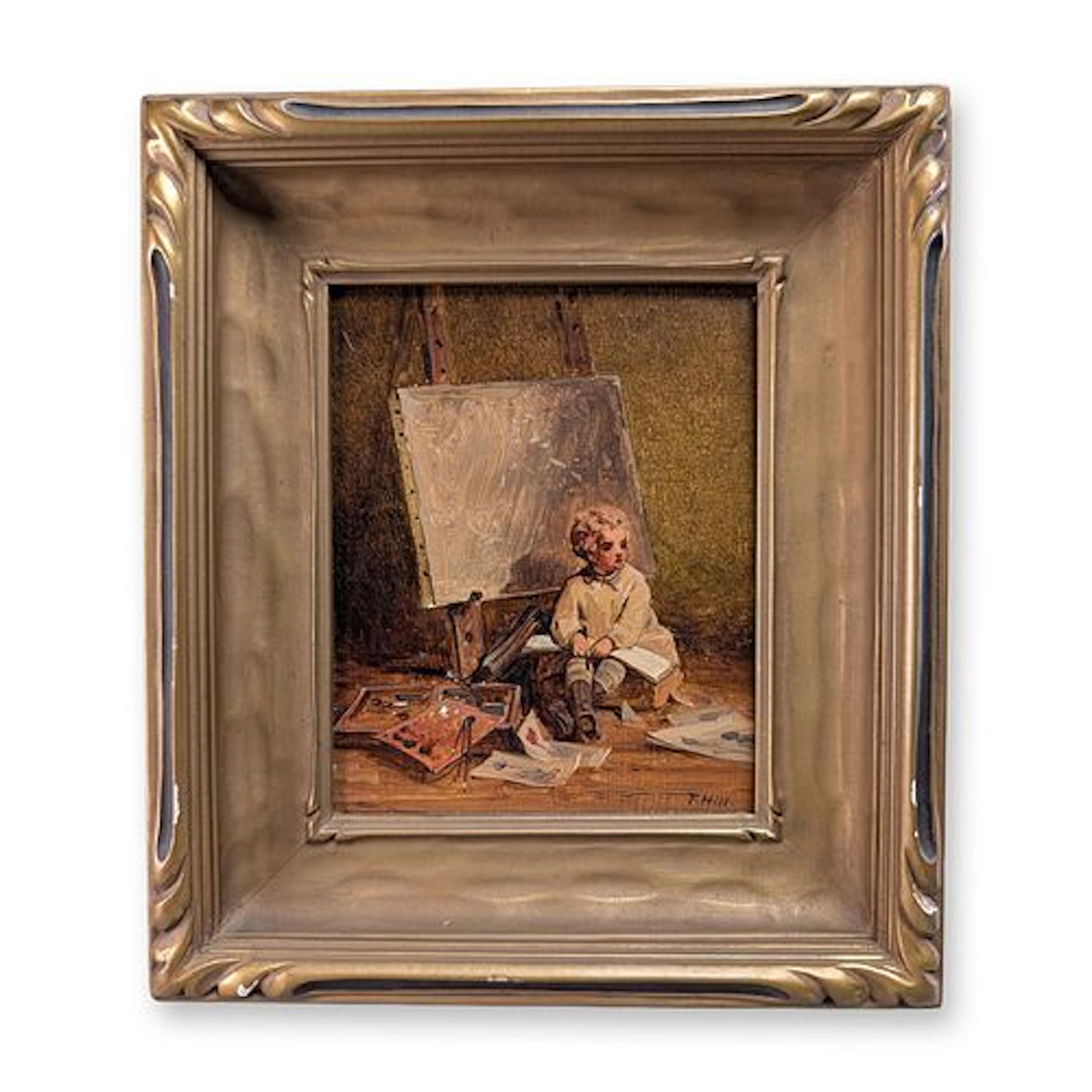 Attributed to Thomas Hill (American 1829-1908) Oil on Board, The Budding