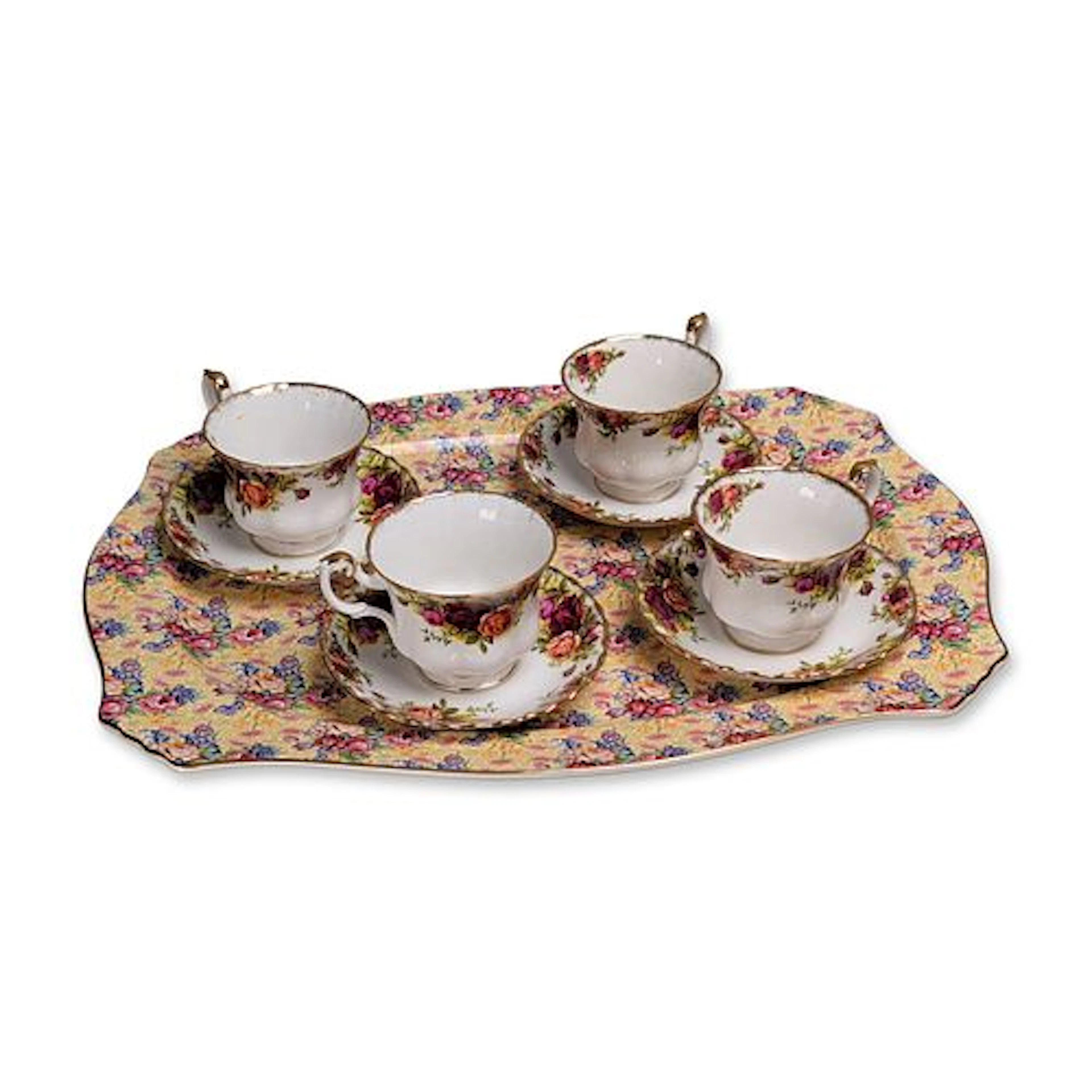 9pc Royal Albert and Royal Winton Ceramic Tea Service