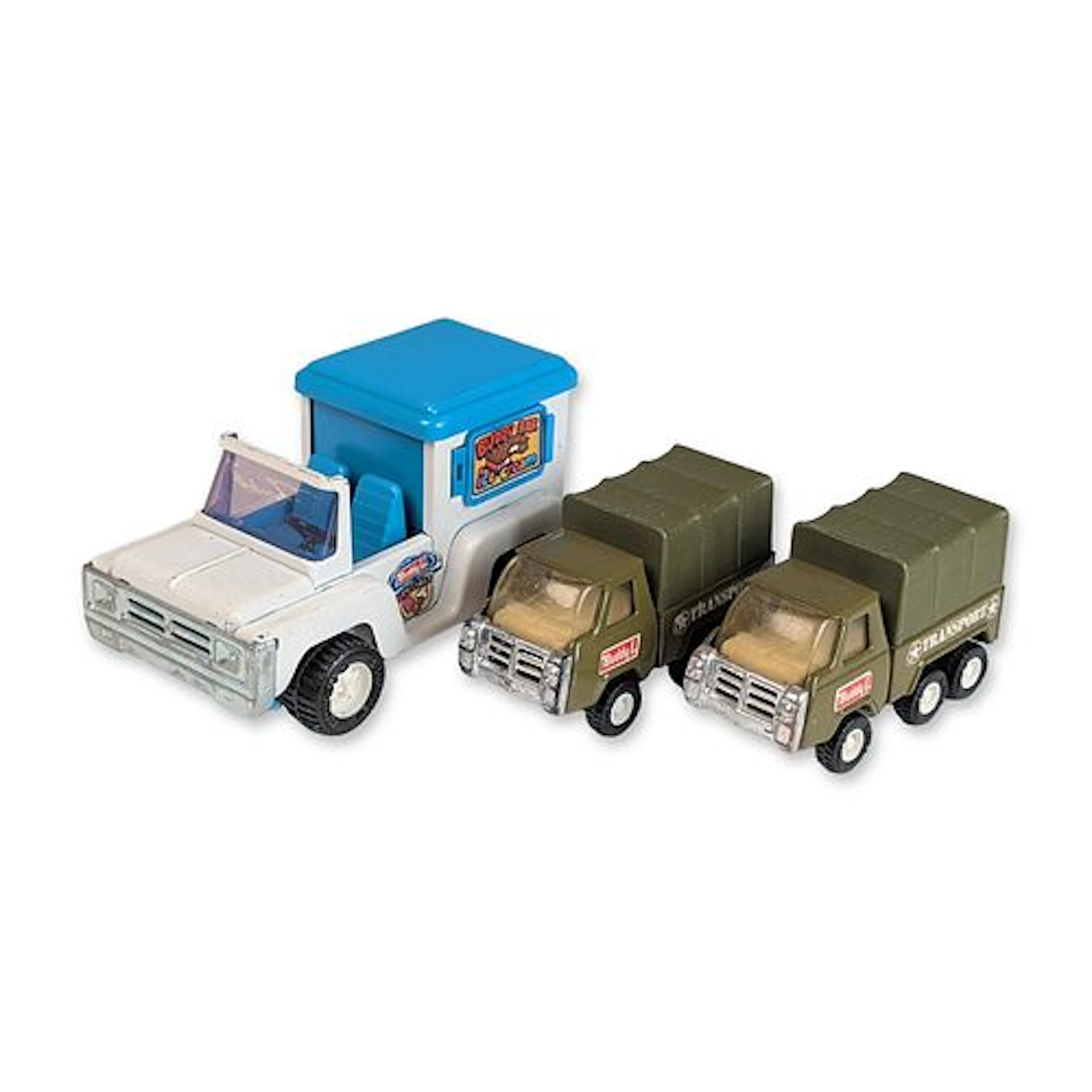 3pc Buddy L Japan Die-Cast Metal Transport Trucks