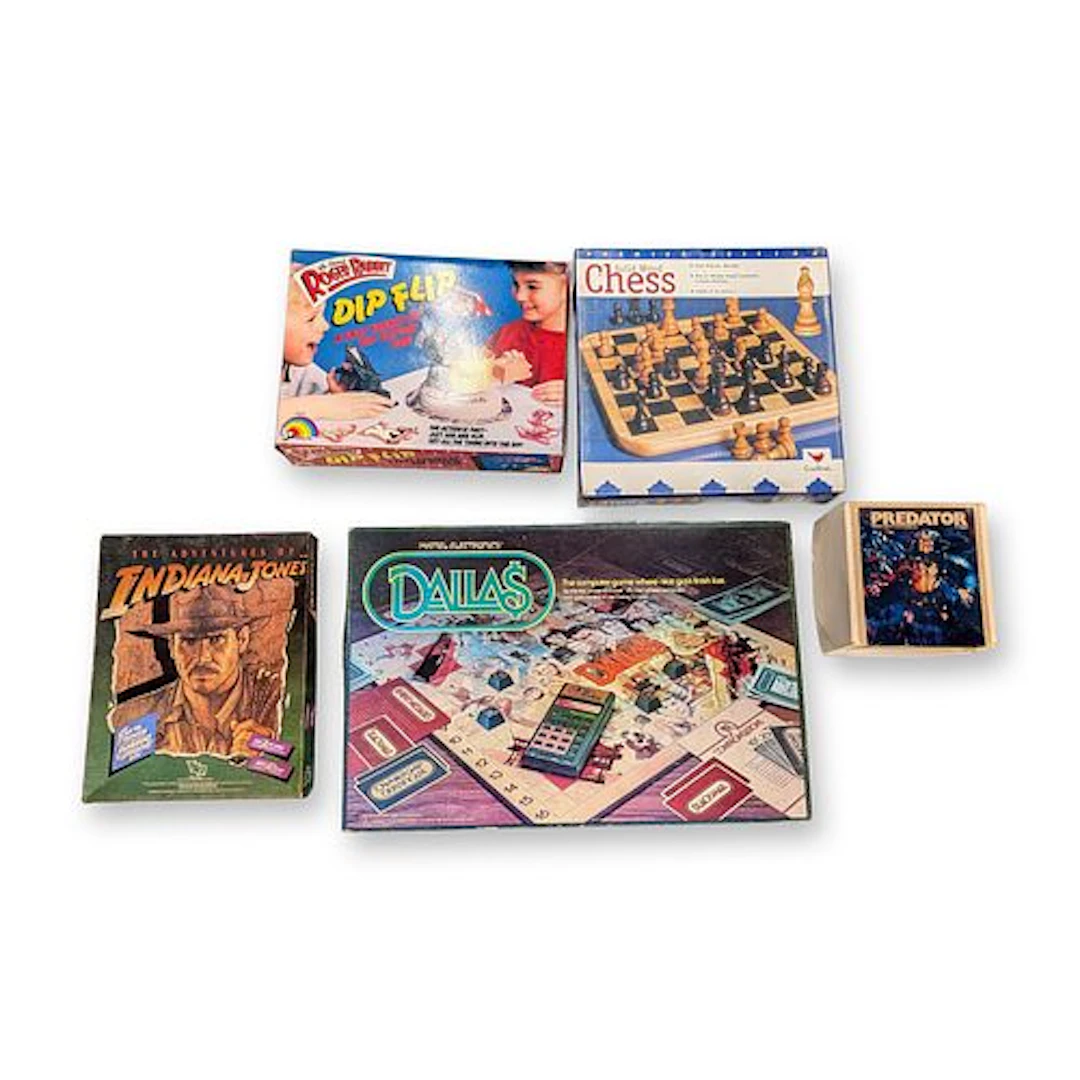 A Collection of Five Vintage Movie and Television Themed Games