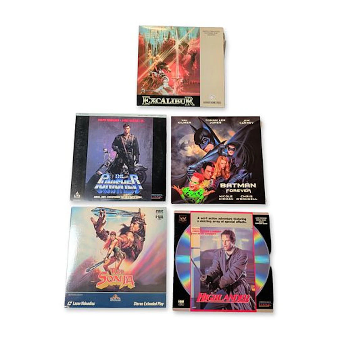Collection of Five Action and Fantasy LaserDiscs