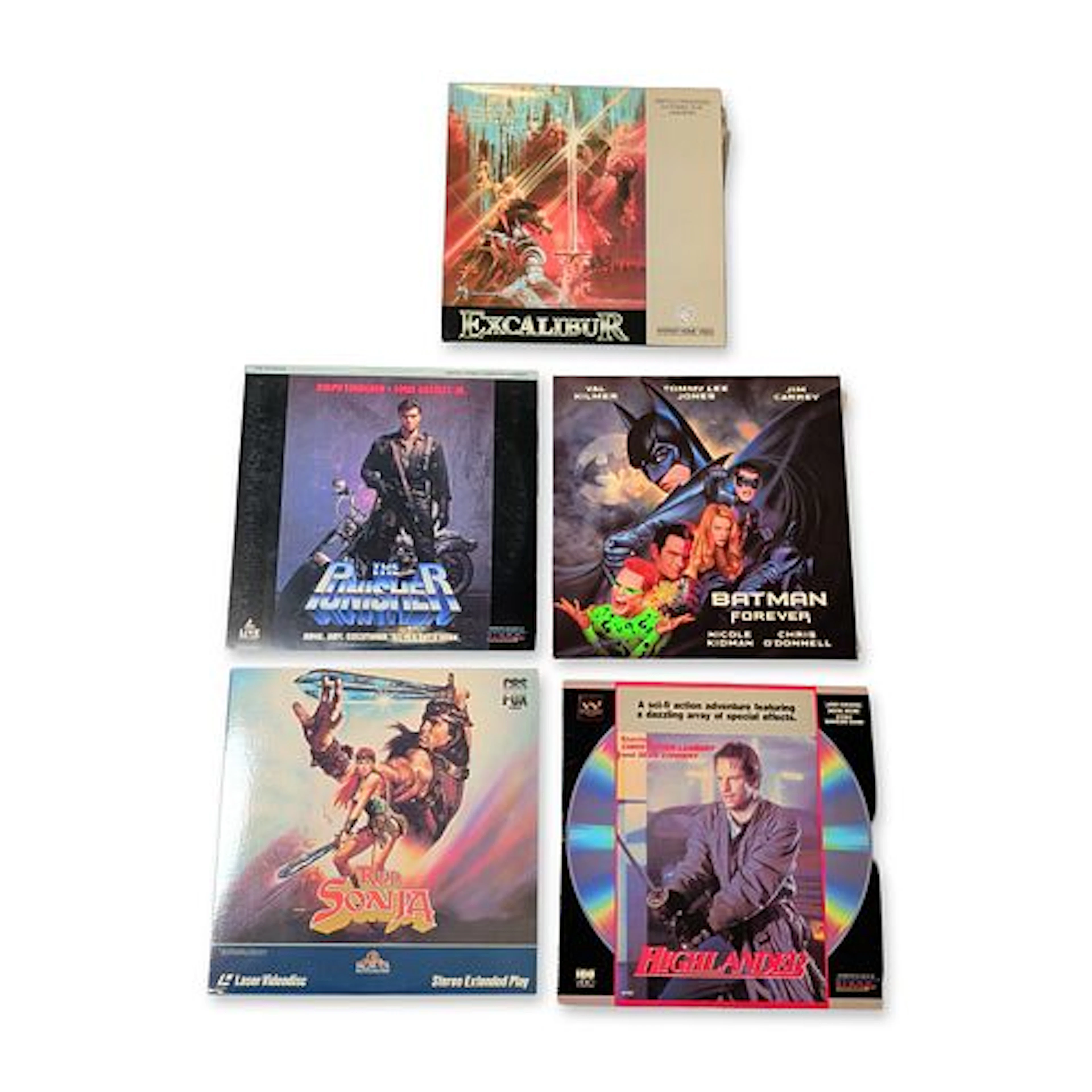 Collection of Five Action and Fantasy LaserDiscs