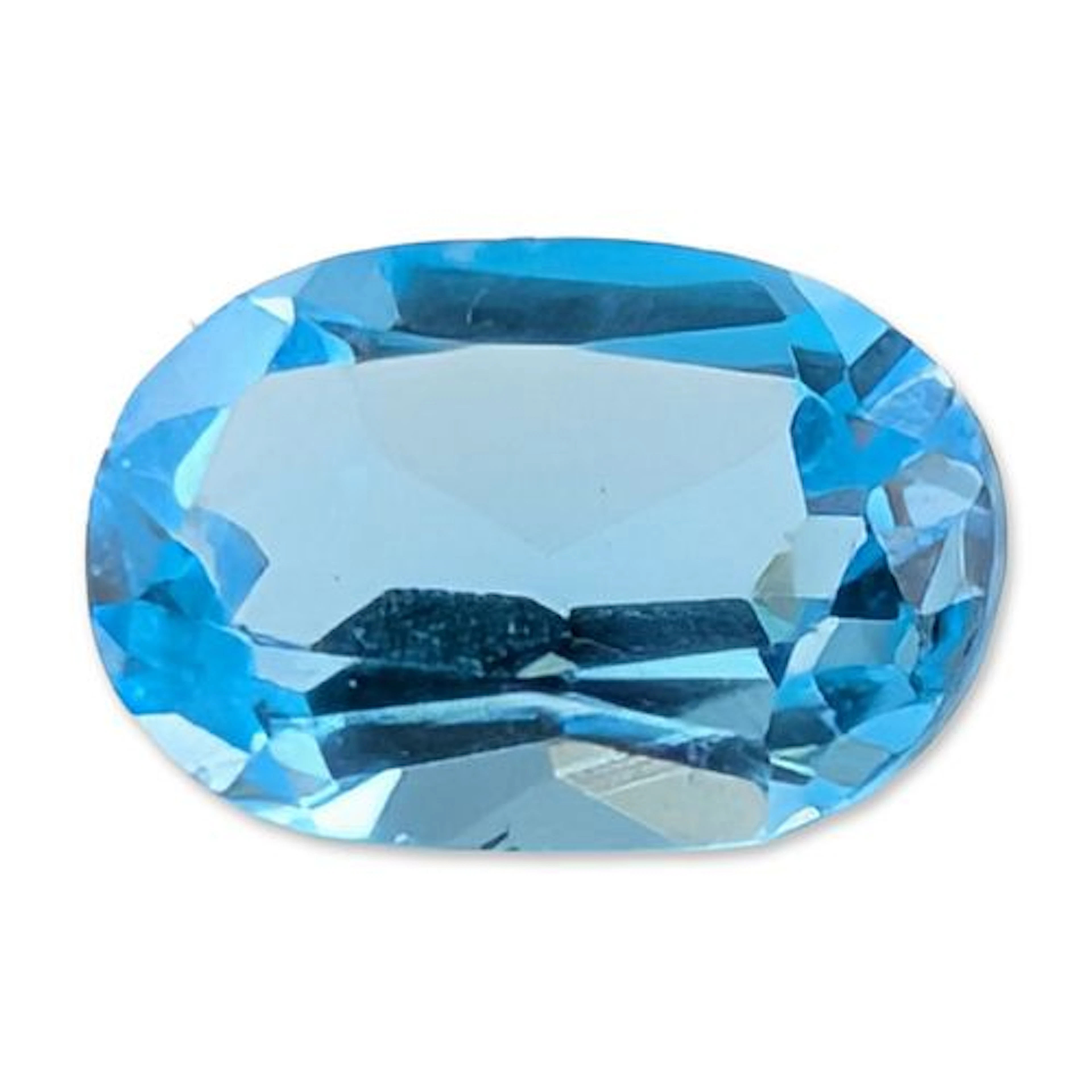 Swiss Blue Topaz Oval Gemstone