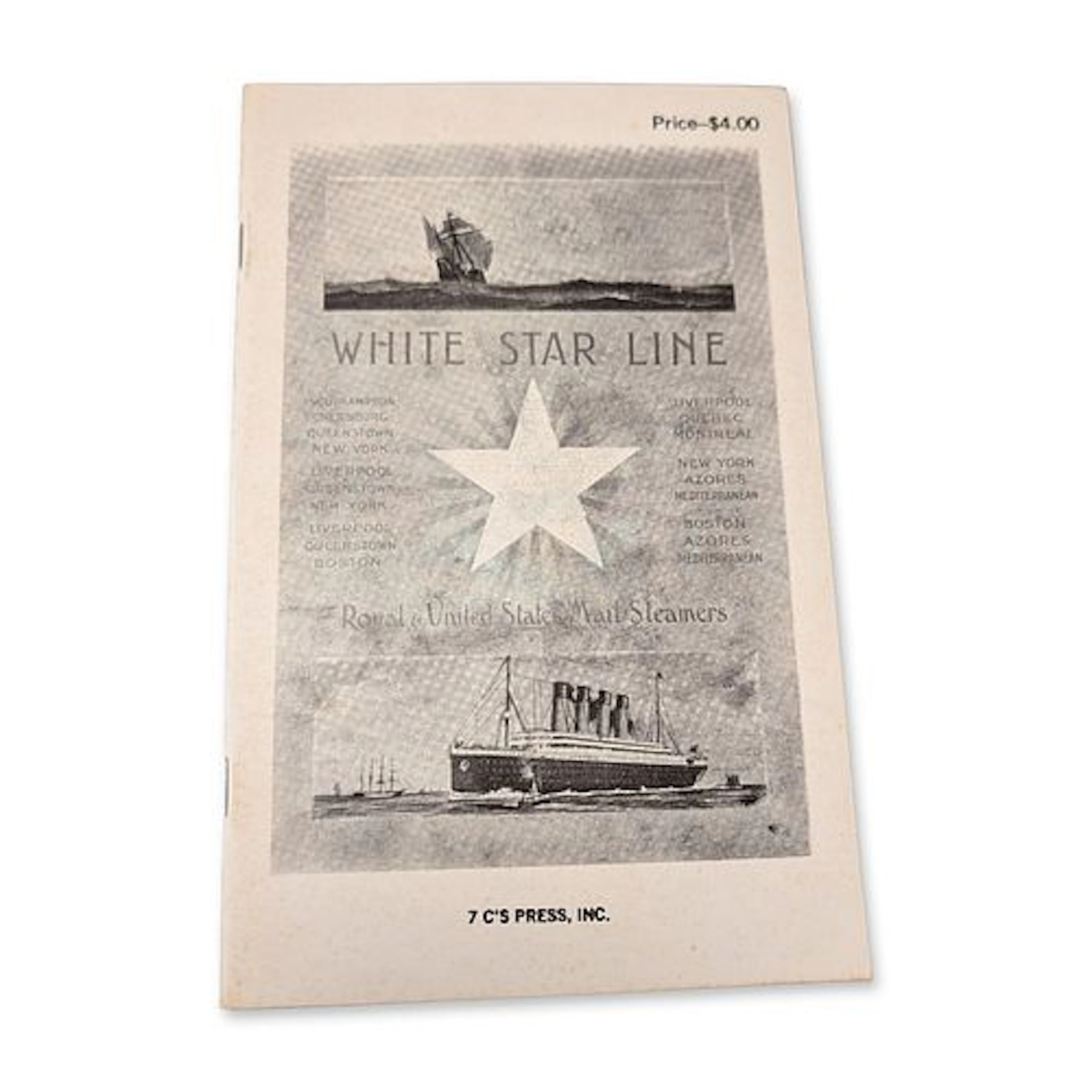 7 C'S Press S.S. Titanic Passenger List Booklet