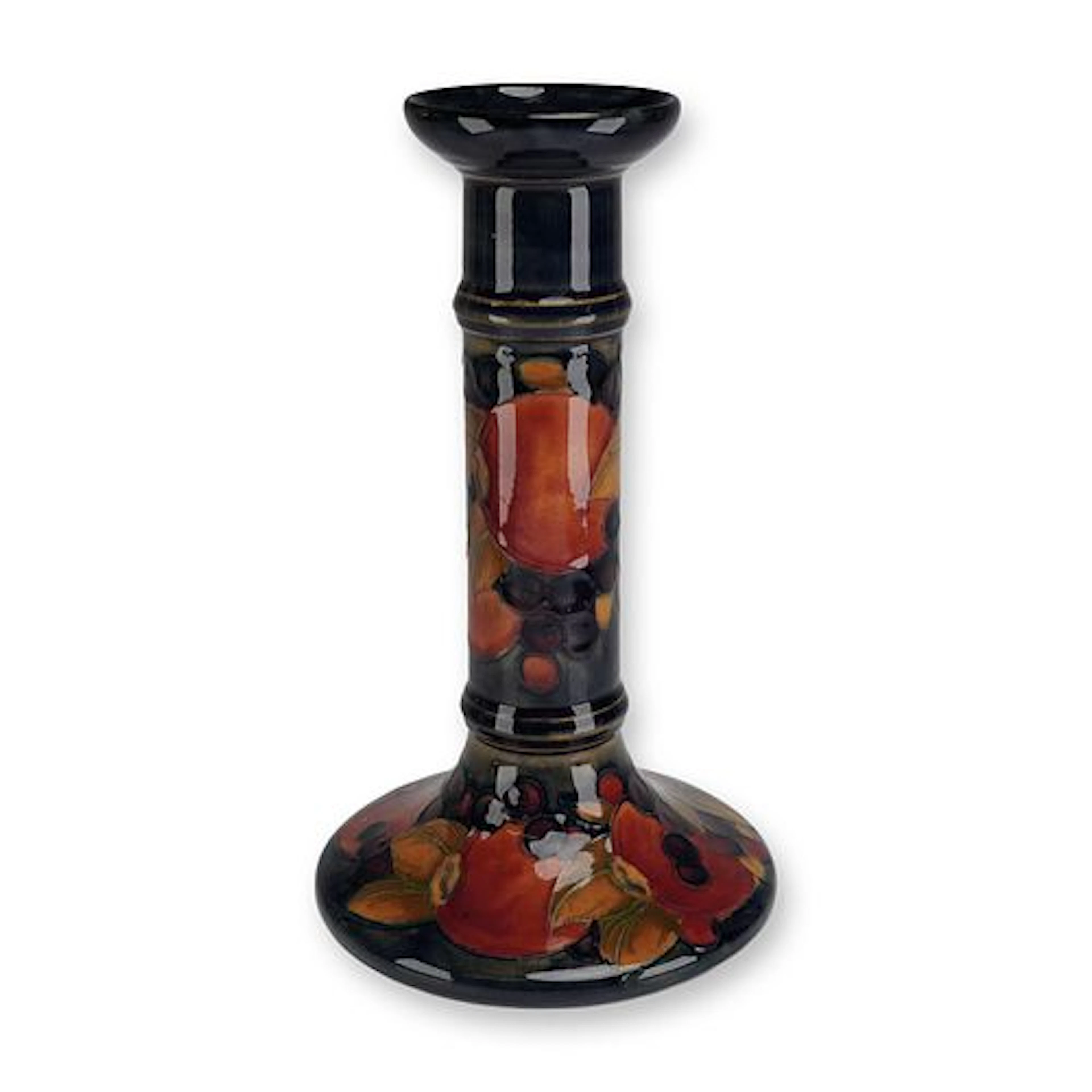 Moorcroft Pottery by William Moorcroft Candlestick, Pomegranate