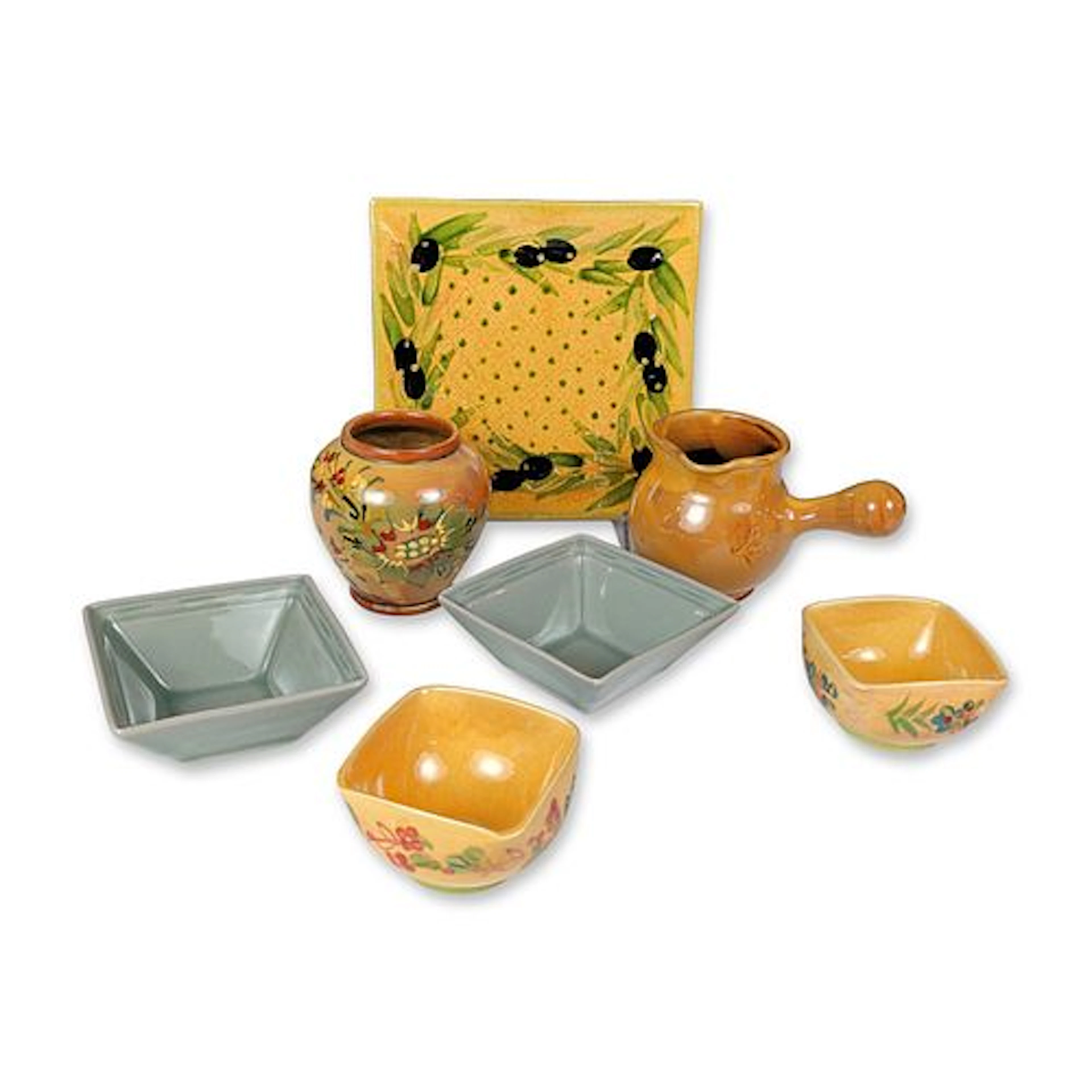 7pc Terre e Provence, Terraghja, and Contemporary Ceramic Tableware