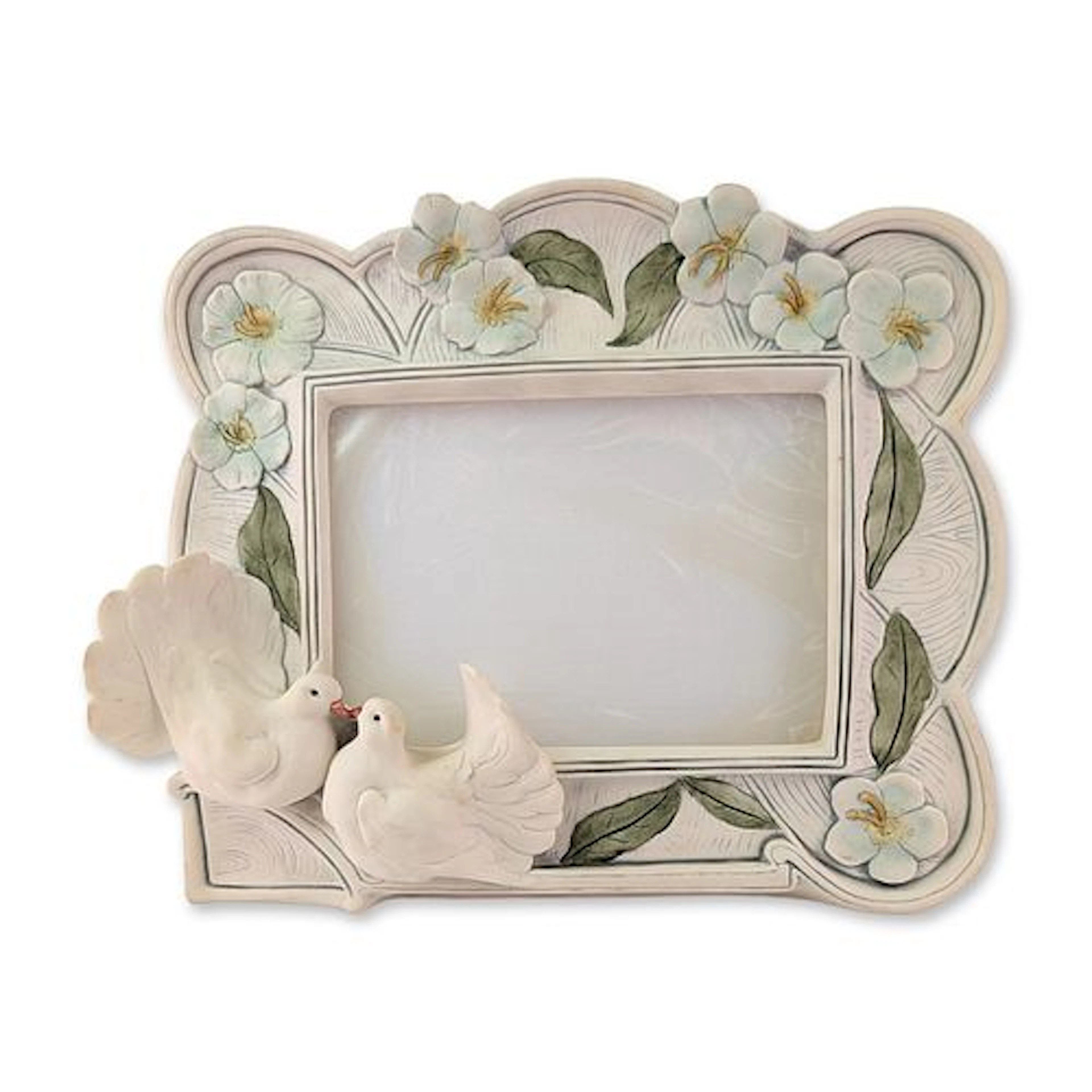 Giuseppe Armani Florence Cold-Cast Porcelain Two Dove Figural Photo Frame