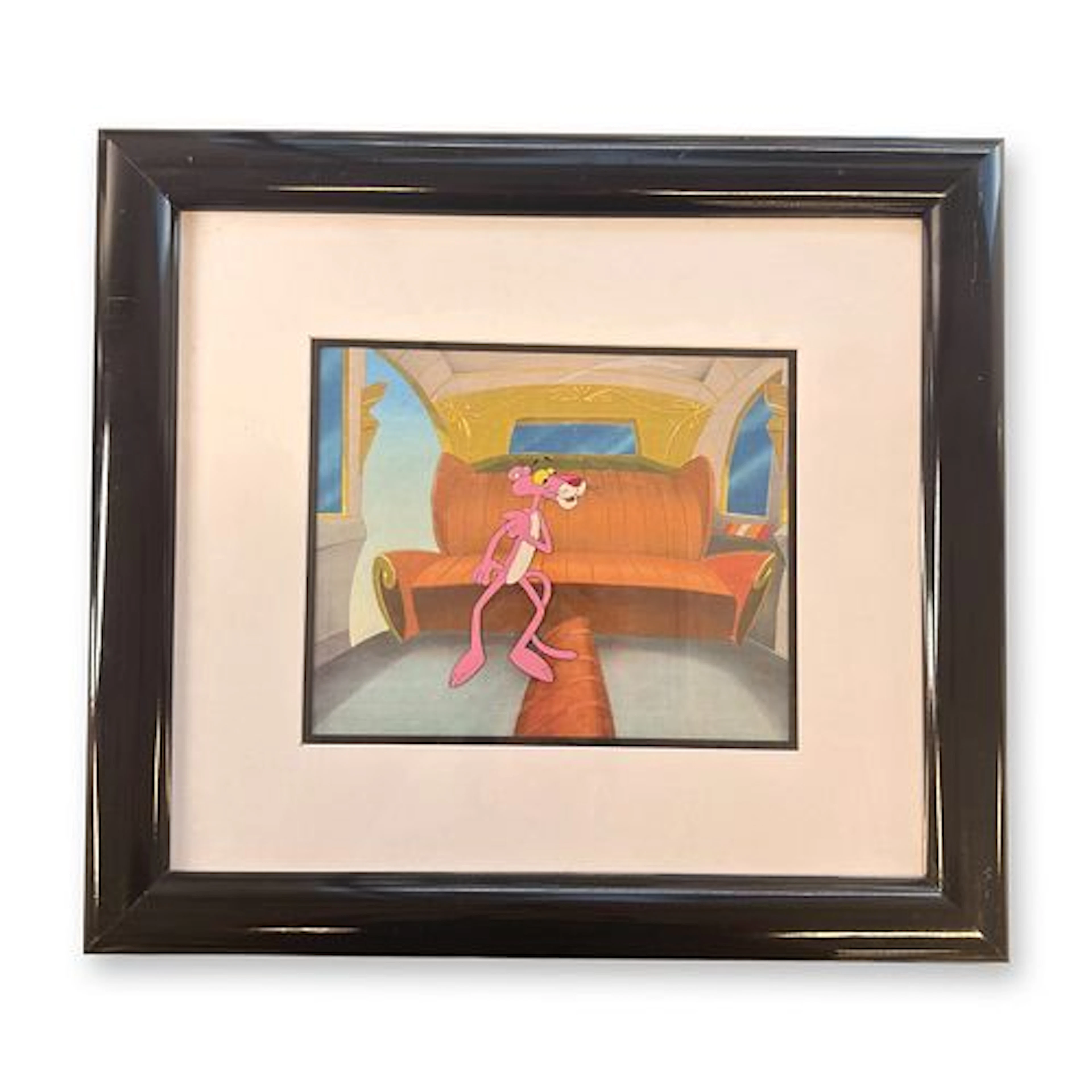 Pink Panther Production Cel and Matching Drawing from Pink Mobile