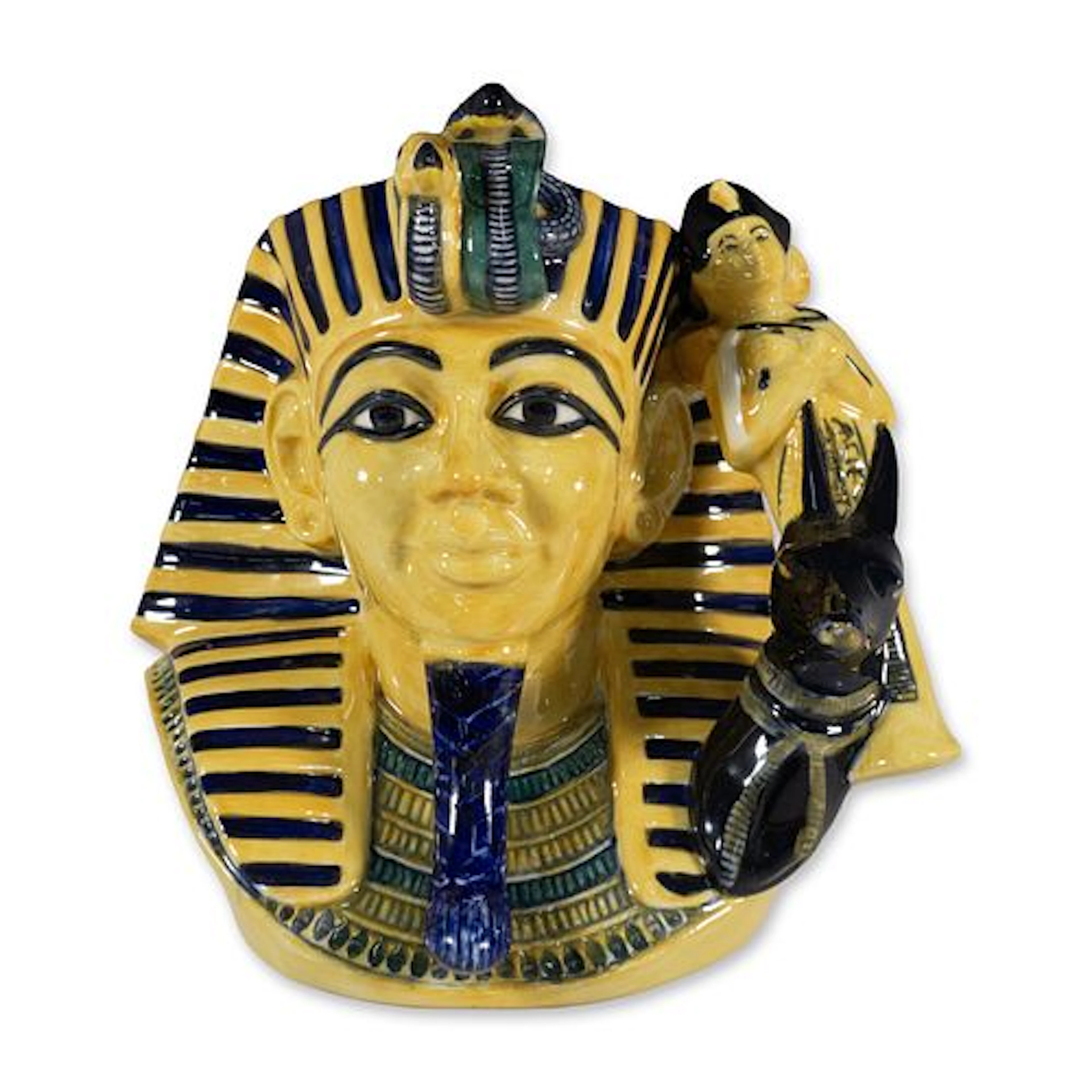 Yellow Flambe Pharaoh D7028 Factory Proof Royal Doulton Jug