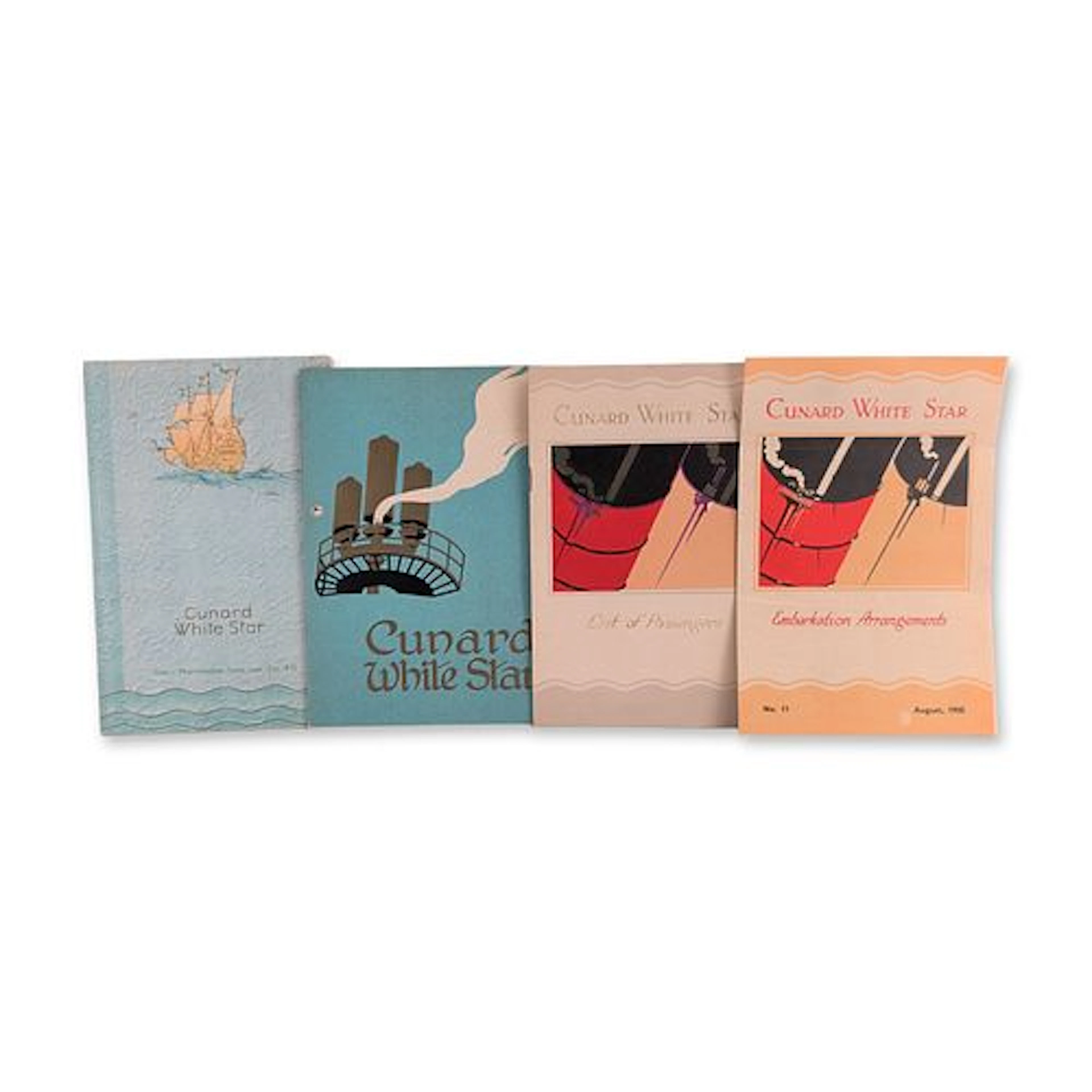4pc Cunard White Star 1935 Maritime Ephemera Collection