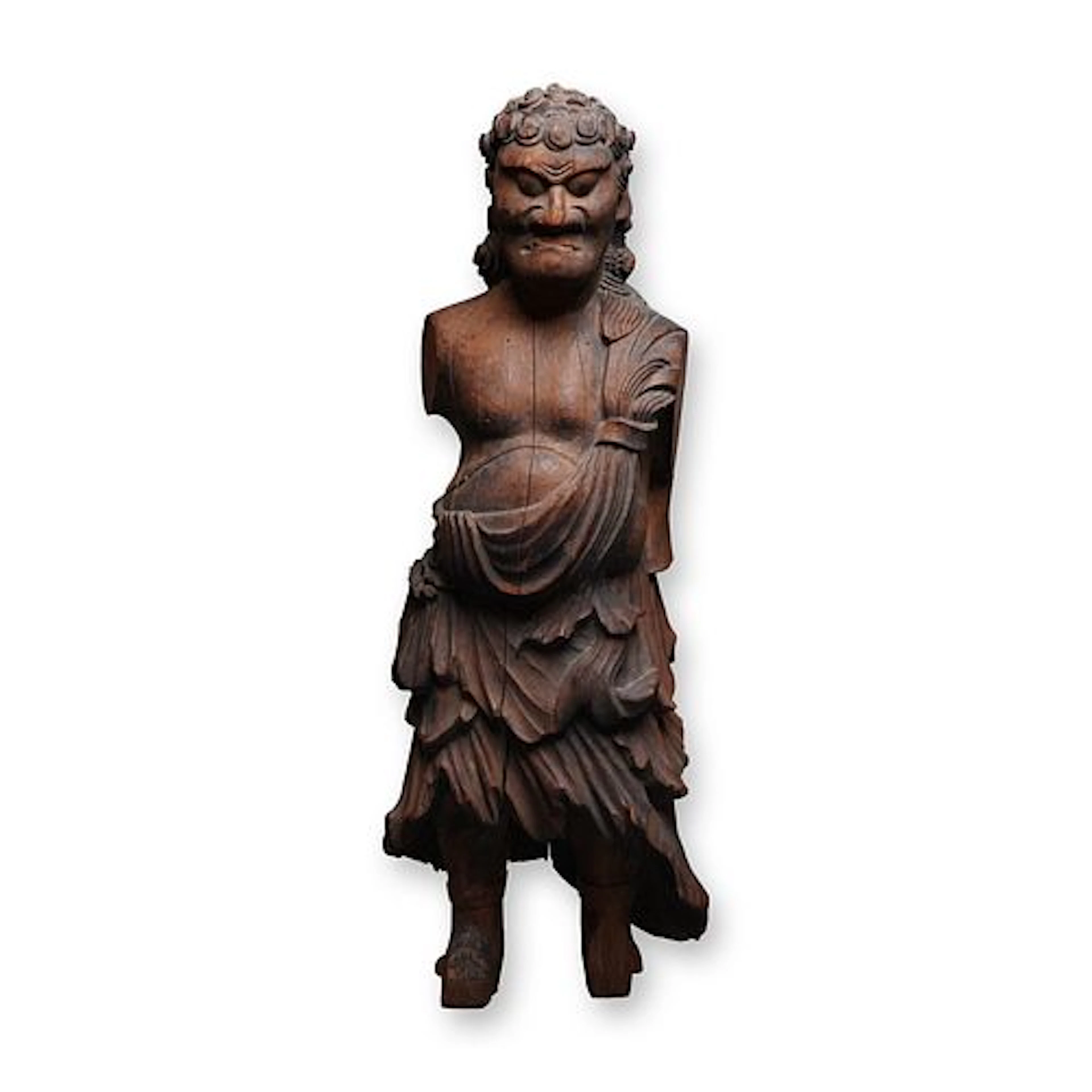 Japanese Carved 17th Century Temple Guardian