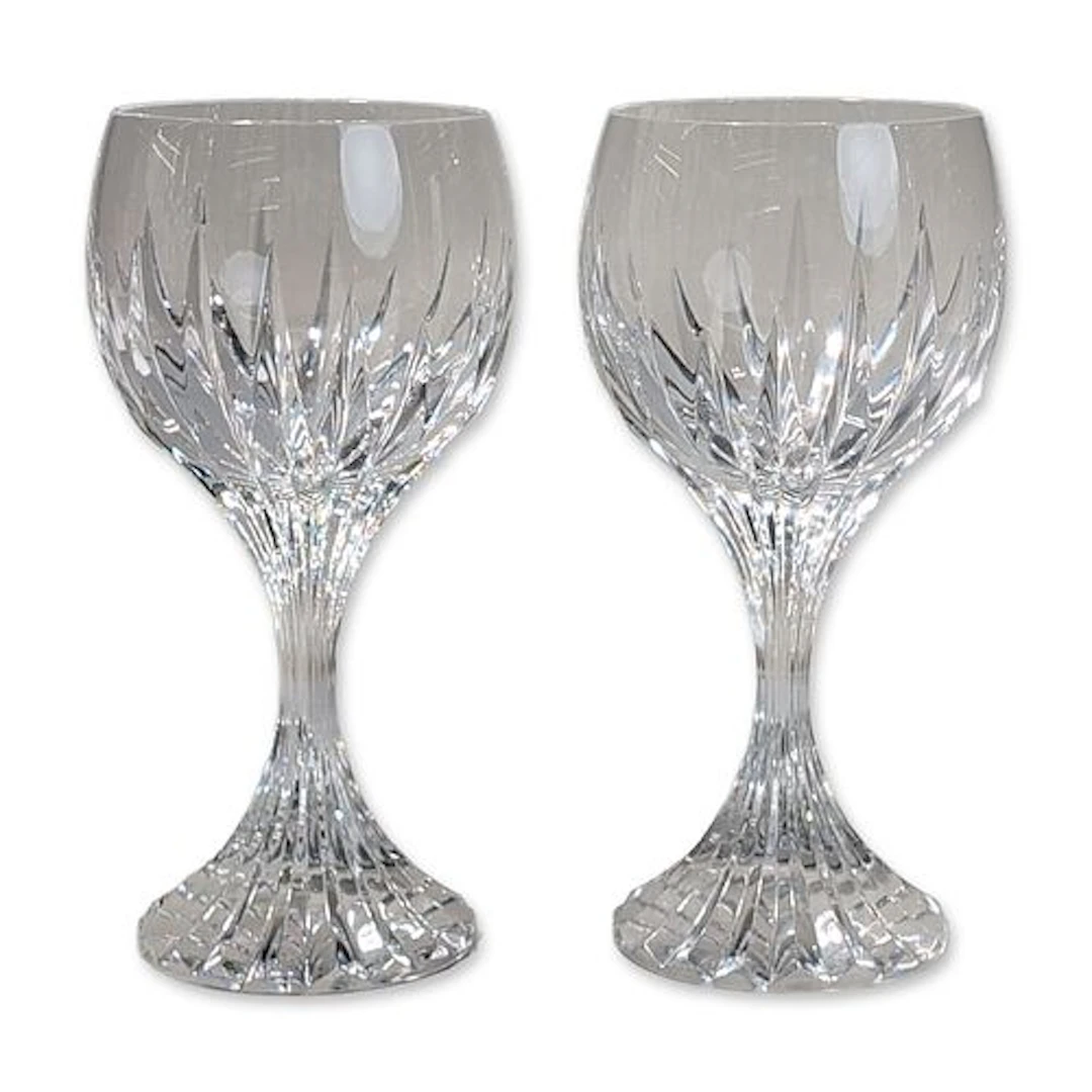 Pair of Baccarat Massena Crystal Wine Glasses