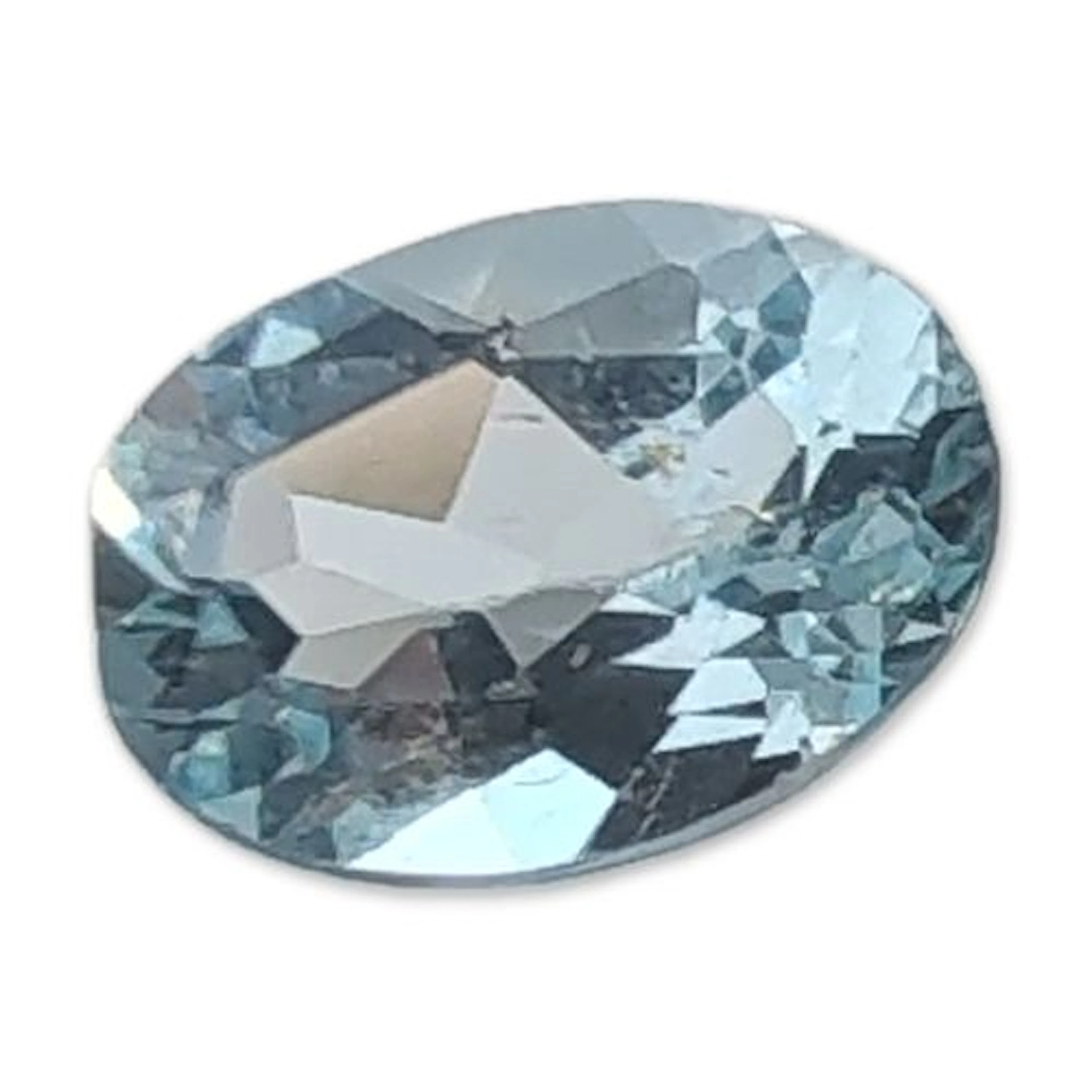 Loose Oval Brilliant Cut Light Blue Topaz Gemstone