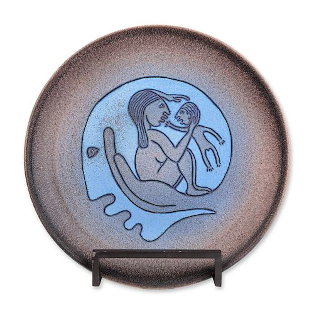 Scheier Studio Pottery Stoneware Figure Charger