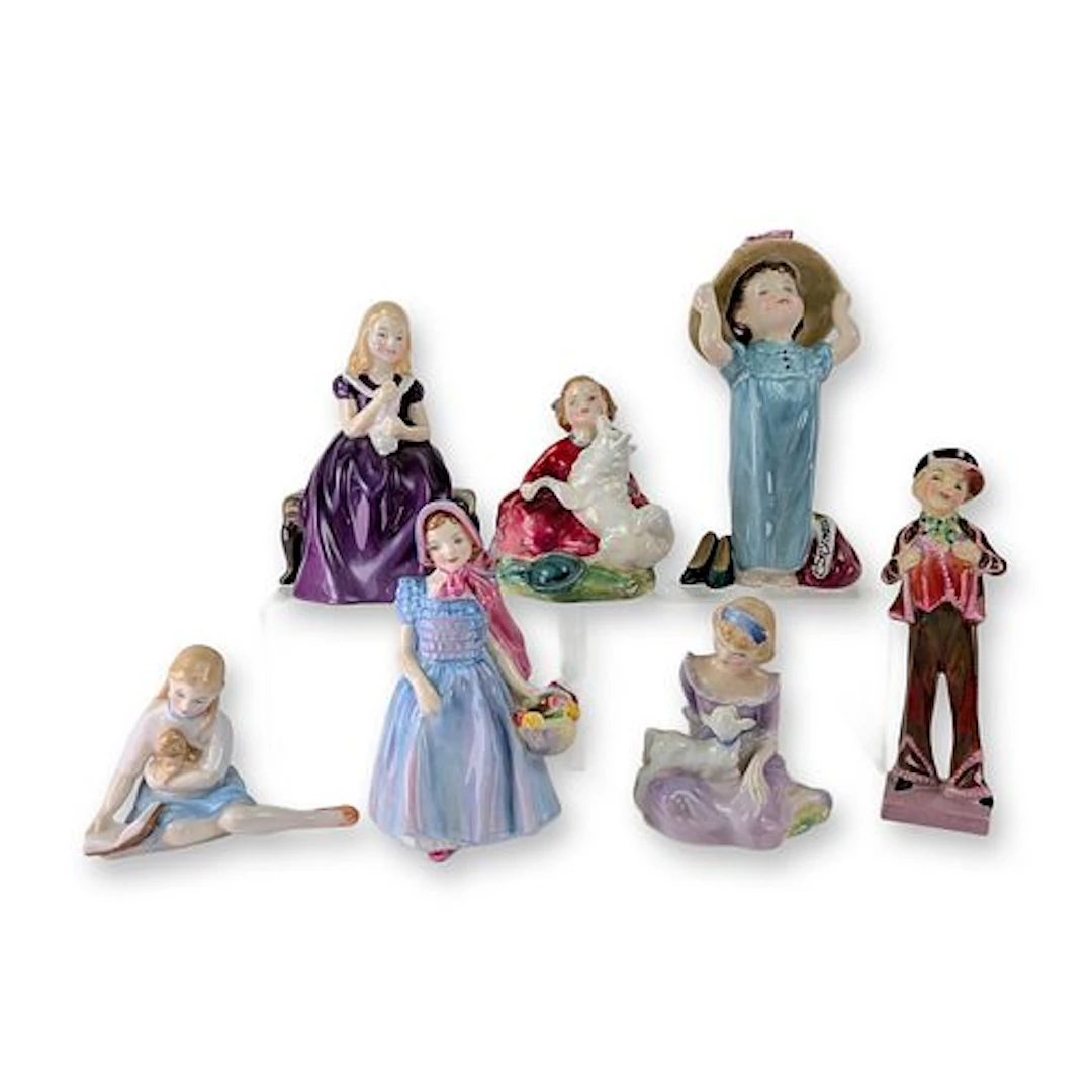 Group of 7 Royal Doulton Porcelain Child Figurines