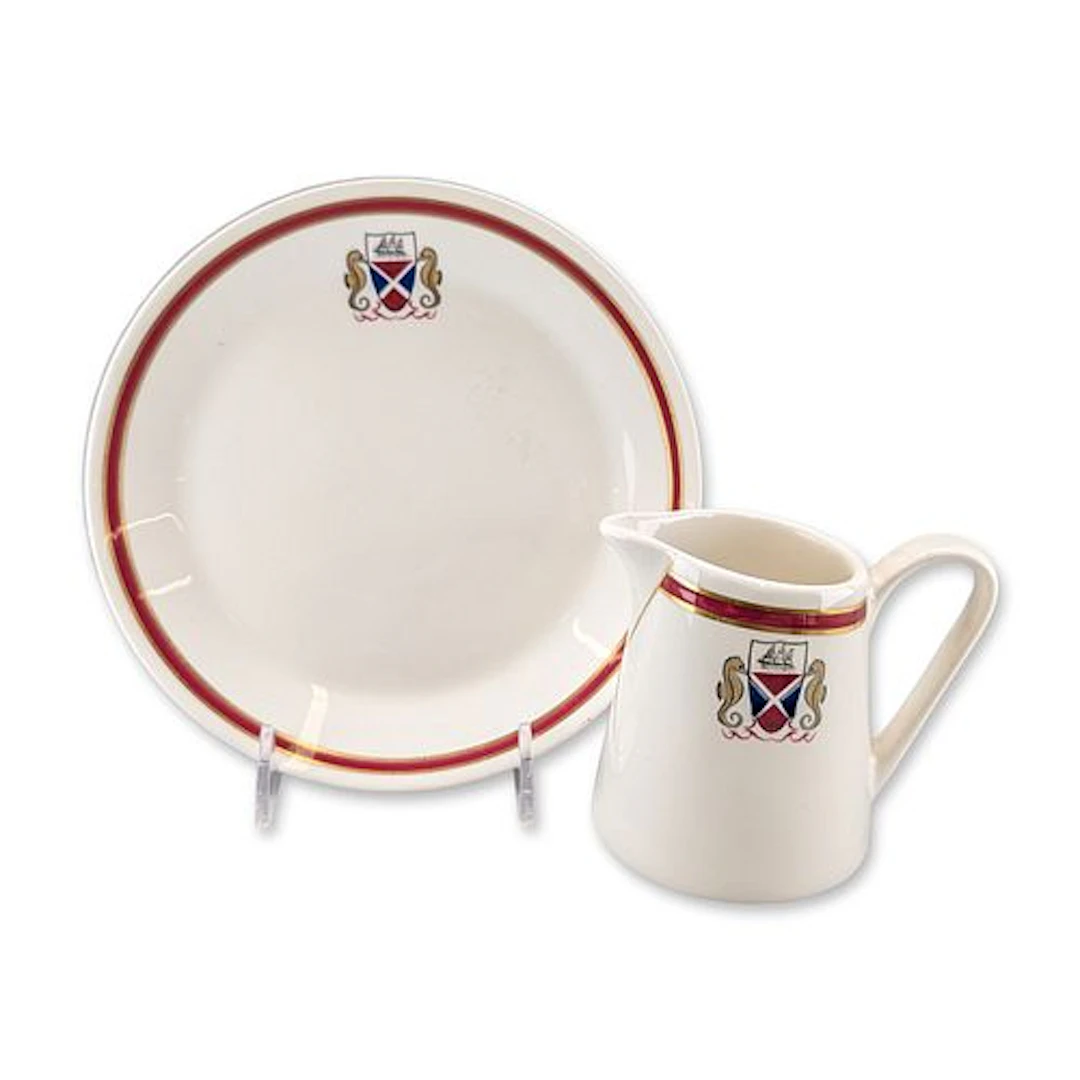 2pc Syracuse China Cunard Line Ceramics