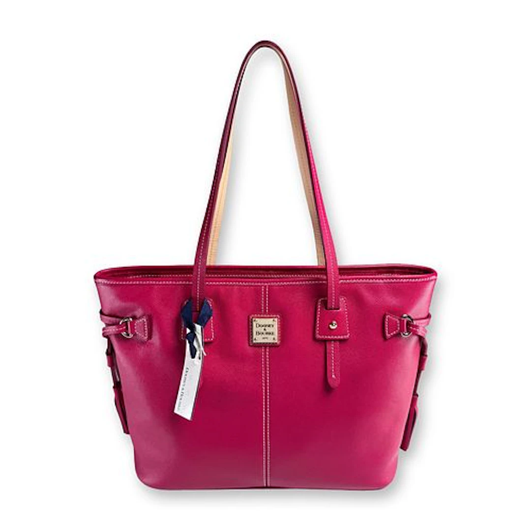 Dooney & Bourke Raspberry Pebble Leather Tote