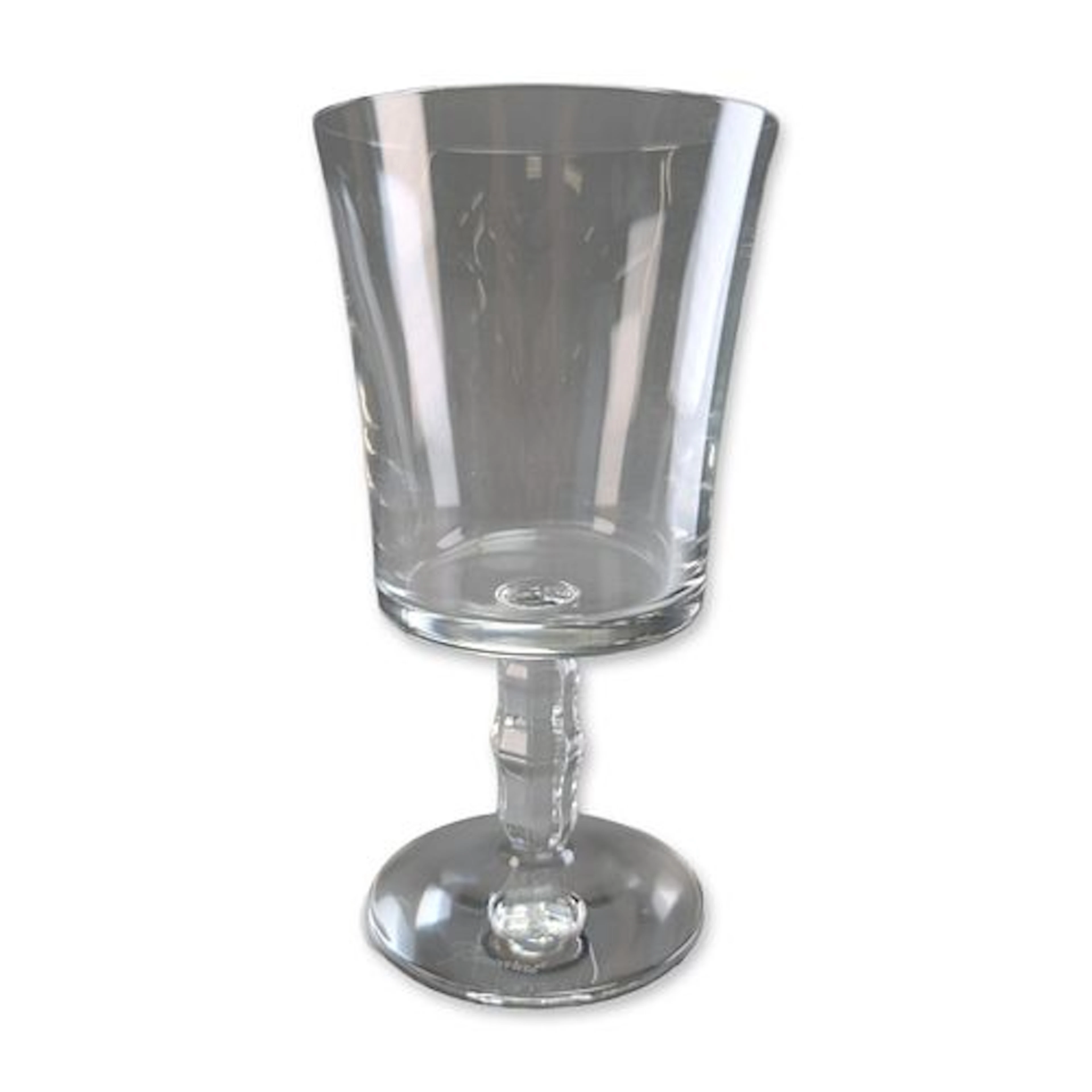 Baccarat France Crystal Wine Goblet w/ Faceted Stem
