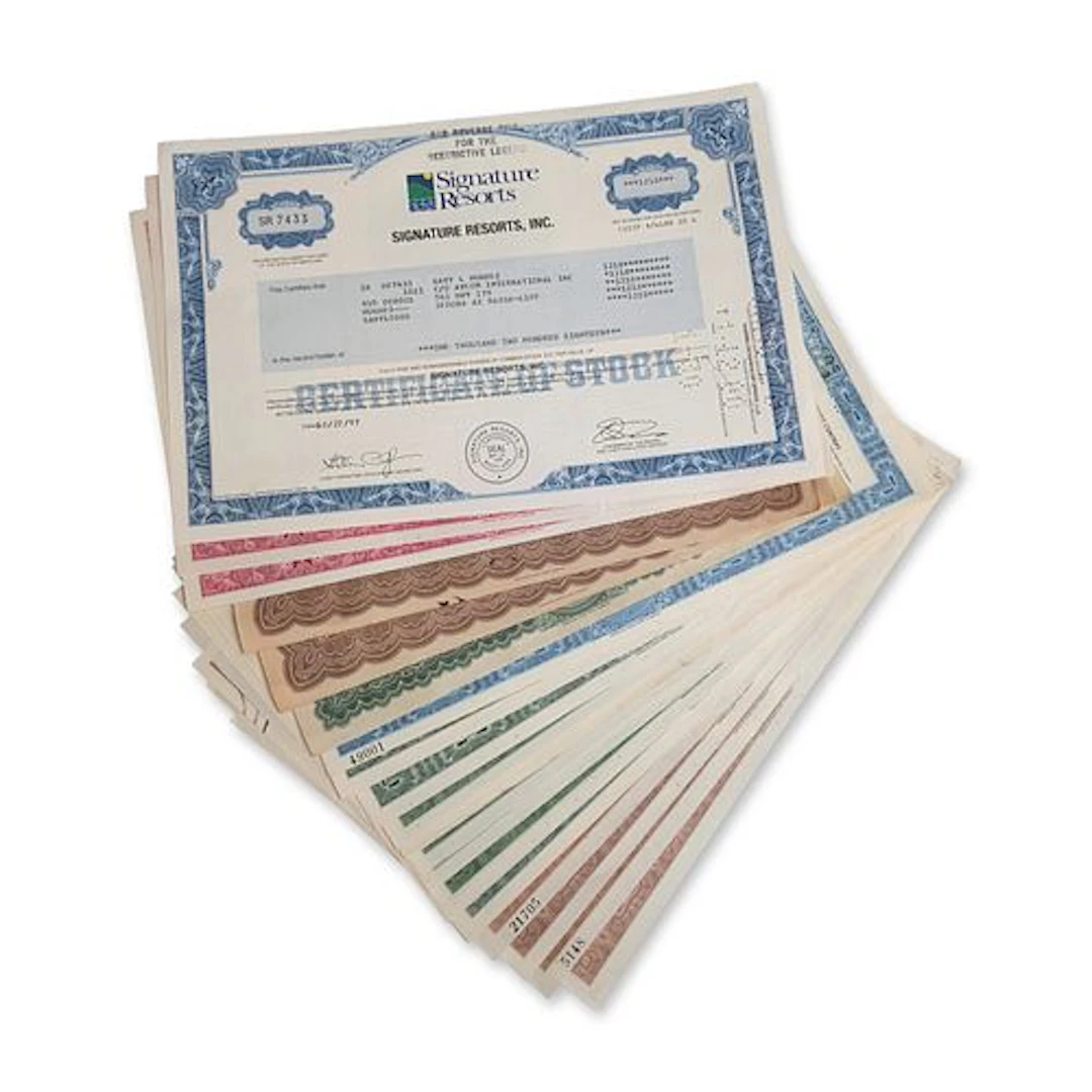 23pc Collection of American Stock and Bond Certificates