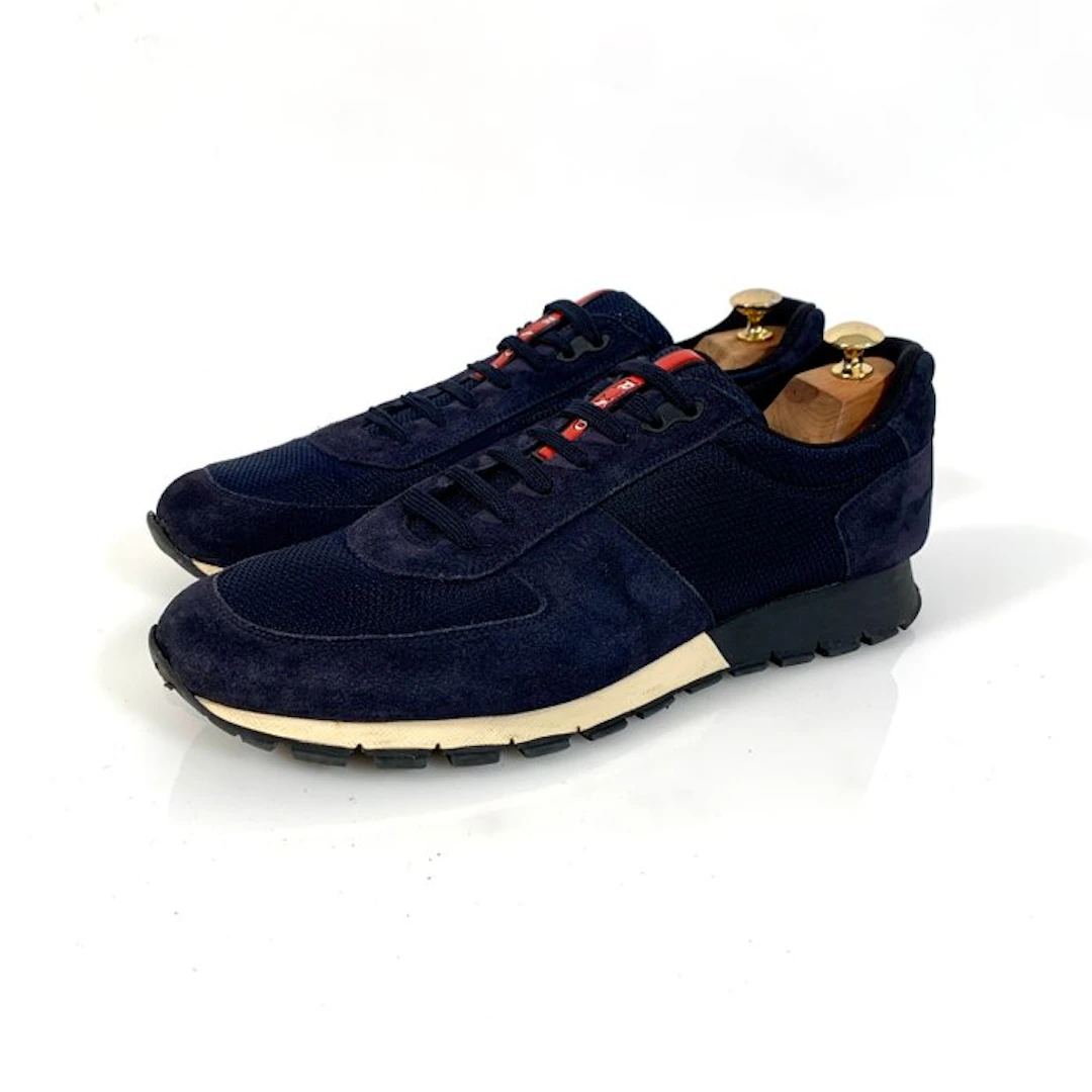 Prada Sneaker Runner Navy Blue 4E 2700 UK 10 - Sneakers - Size: EU 44
