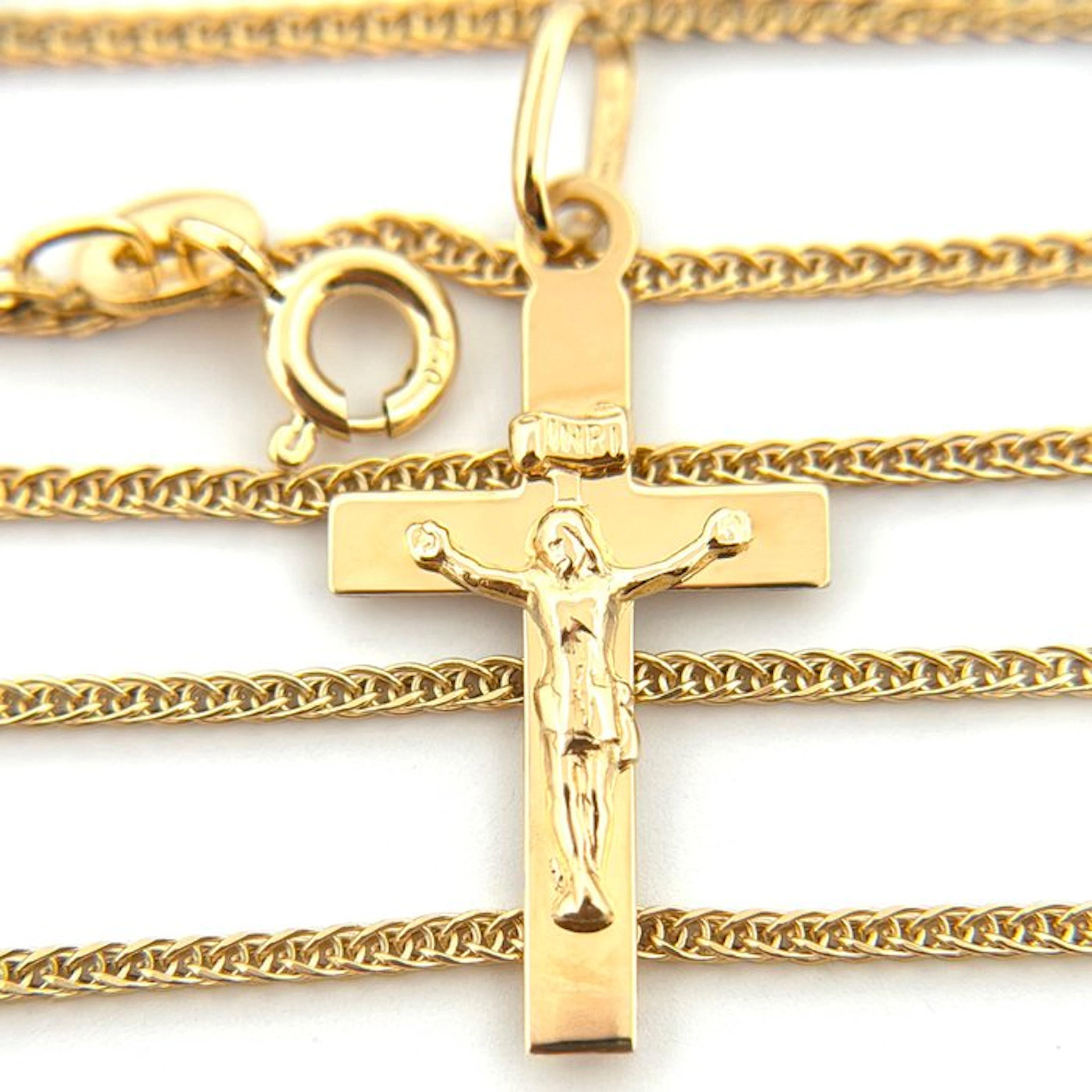 No reserve price - Necklace - 18 kt. Yellow gold - Croce