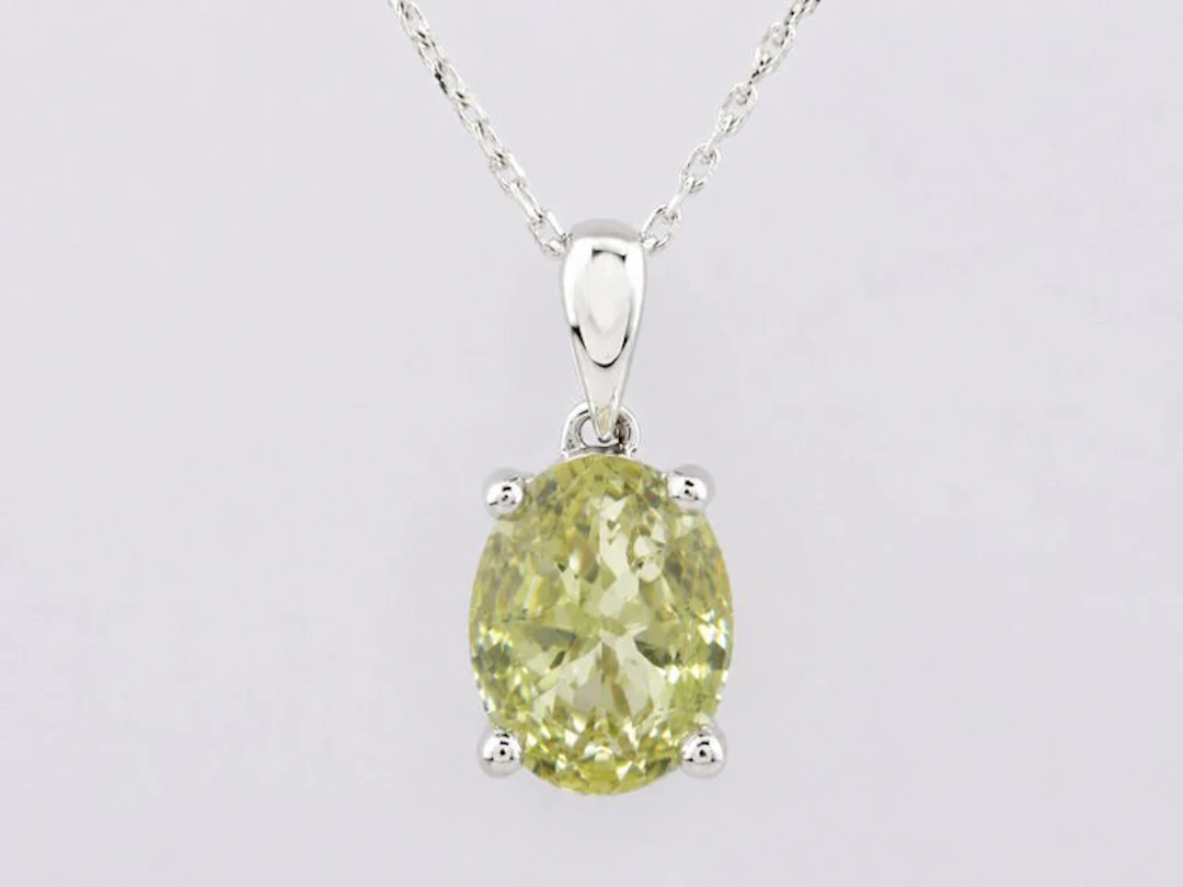 No reserve price - Necklace with pendant - 14 kt. White gold - 1.80ct.