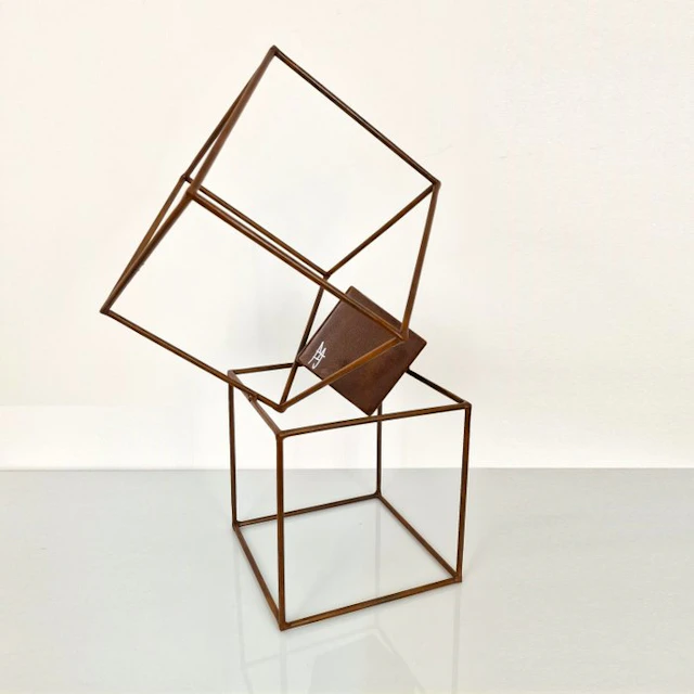 José Soler Art - Tri Cubes Rust