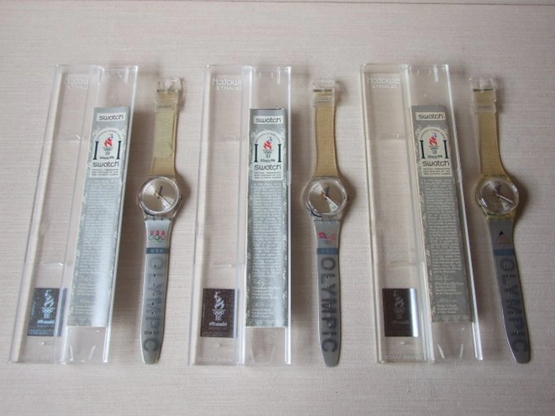 3 x SWATCH Gent Olympic Special "TEAM" US + GBR + GER...