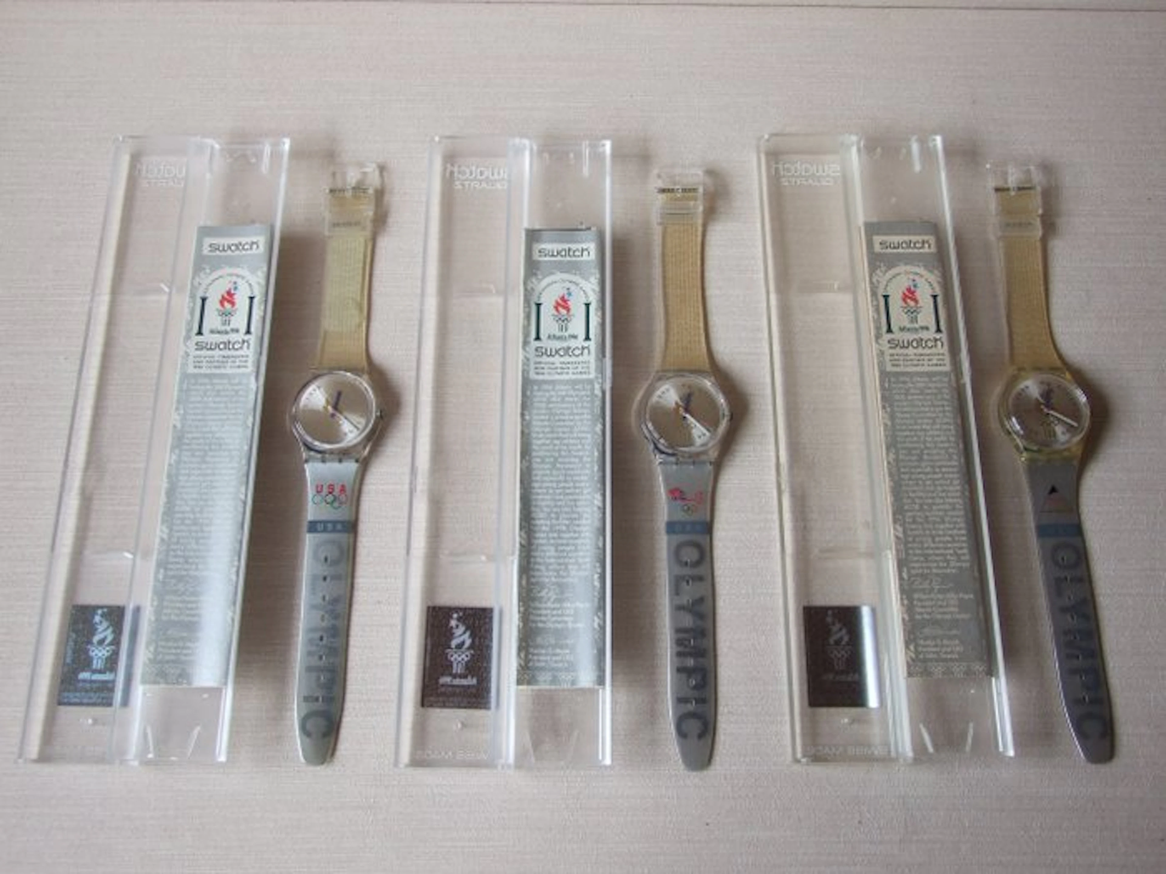 3 x SWATCH Gent Olympic Special "TEAM" US + GBR + GER...
