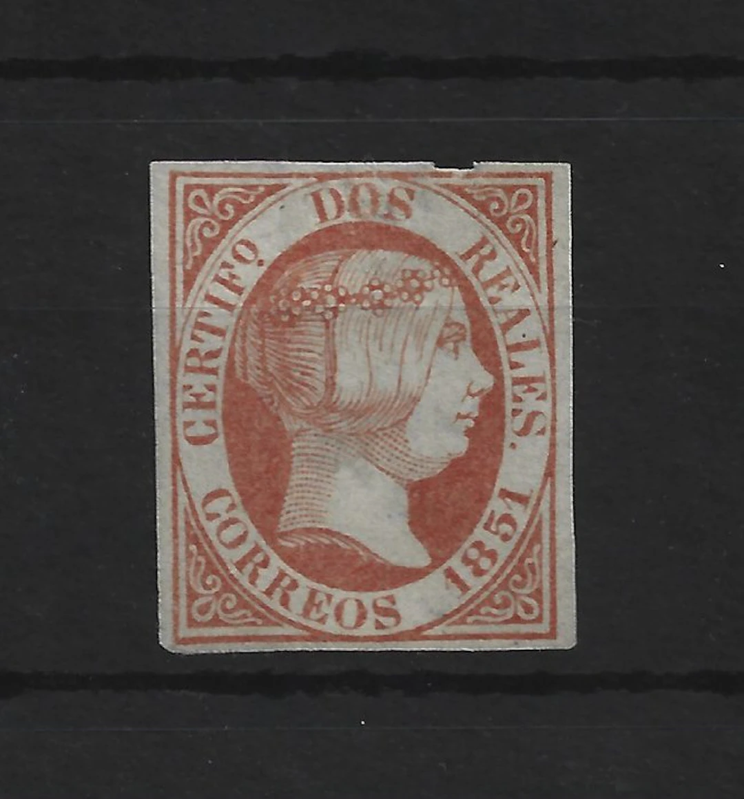 Spain 1851 - 2 reales new extremely rare certificate
