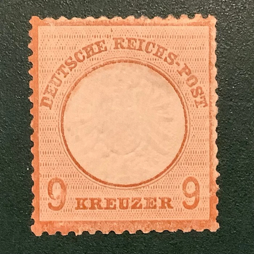 German Empire 1872 - 9 Kreuzer Large Brustschild - centered - MNG - Michel 27