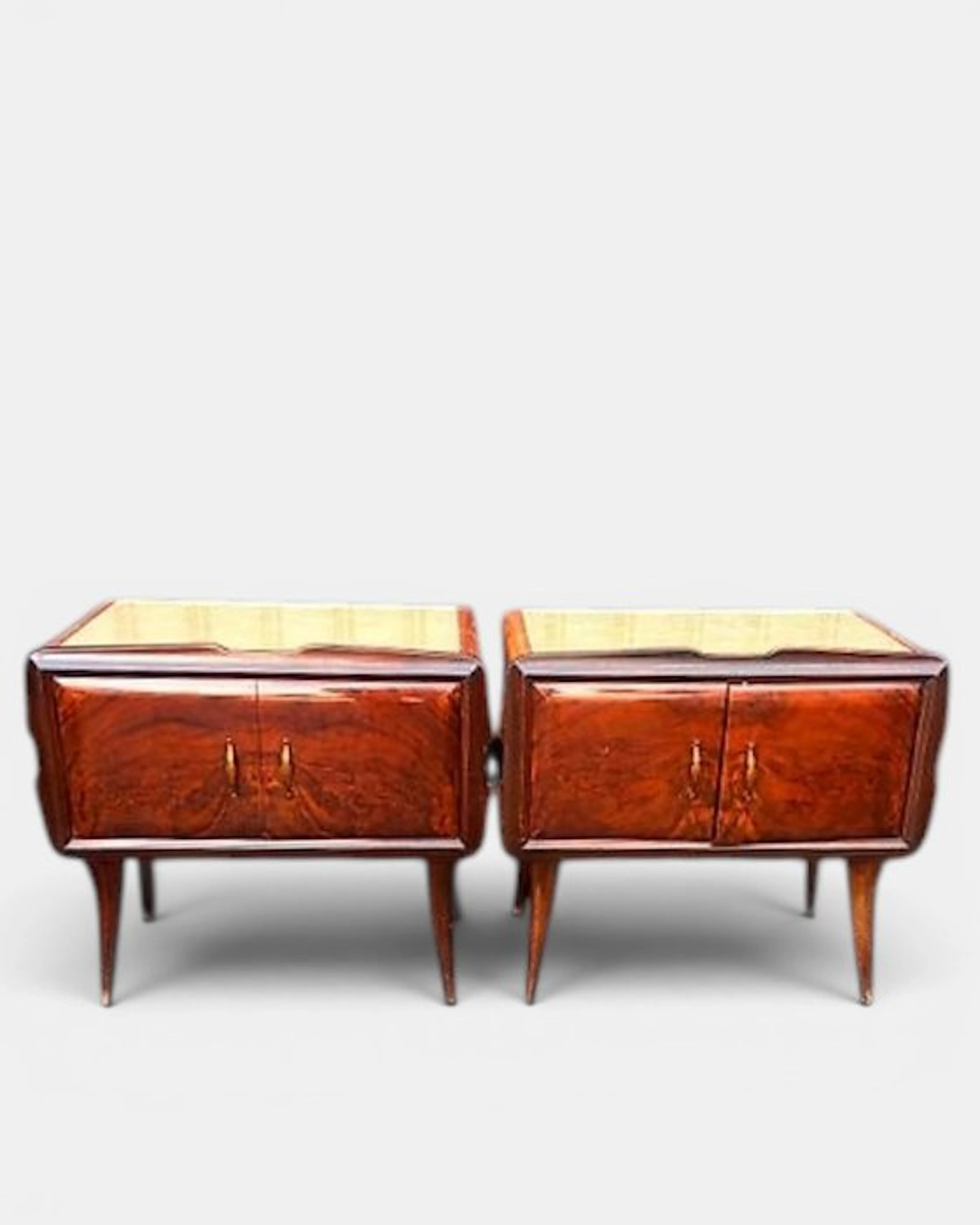 Nightstand (2) - Wood, Glass
