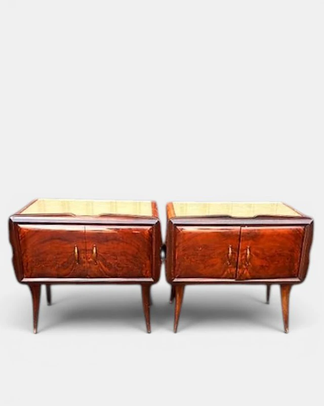 Nightstand (2) - Wood, Glass