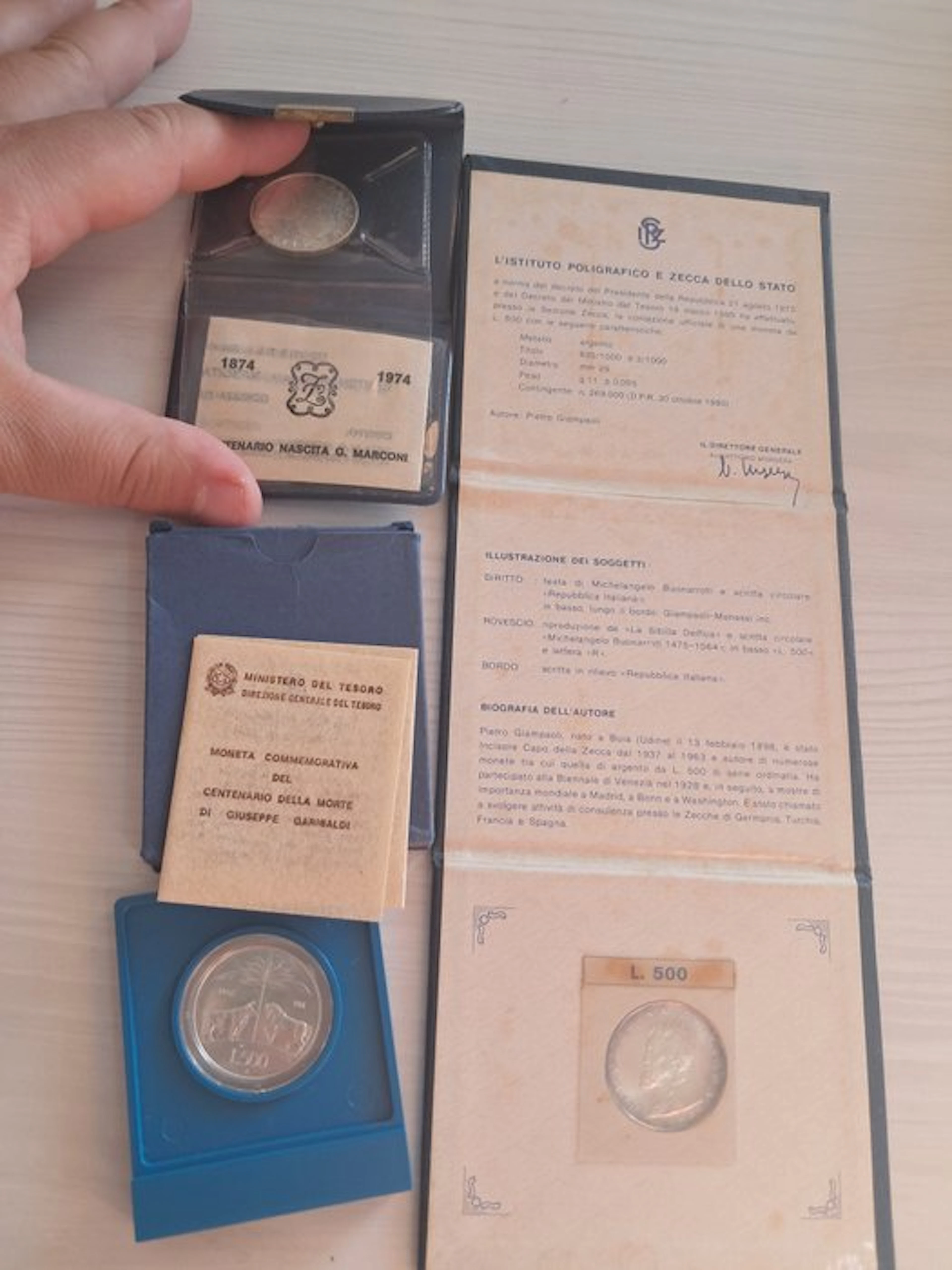 Italy. 500 Lire argento (3 monete) (No reserve price)