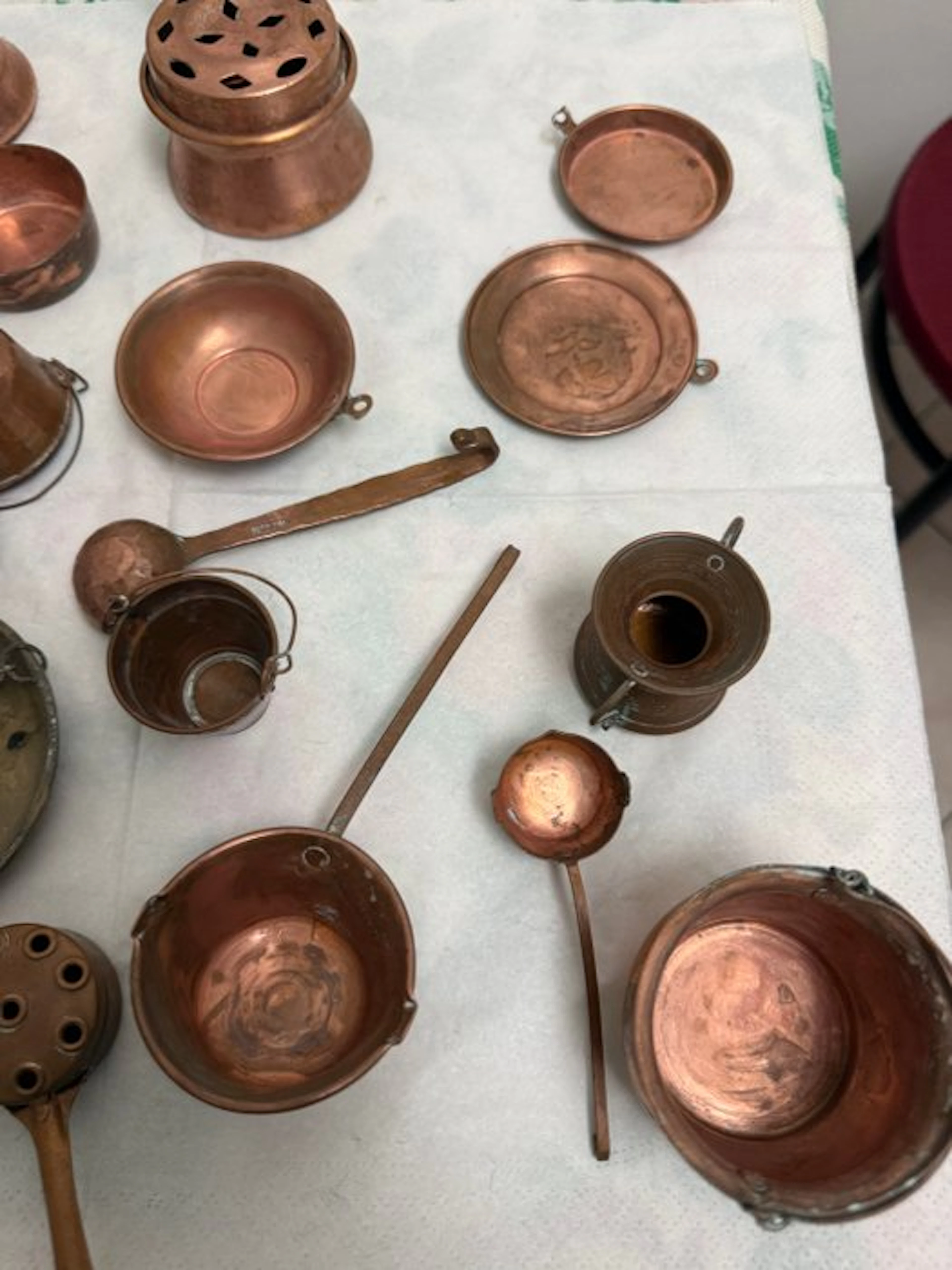 Cooking pot set (22) - Copper, Brass