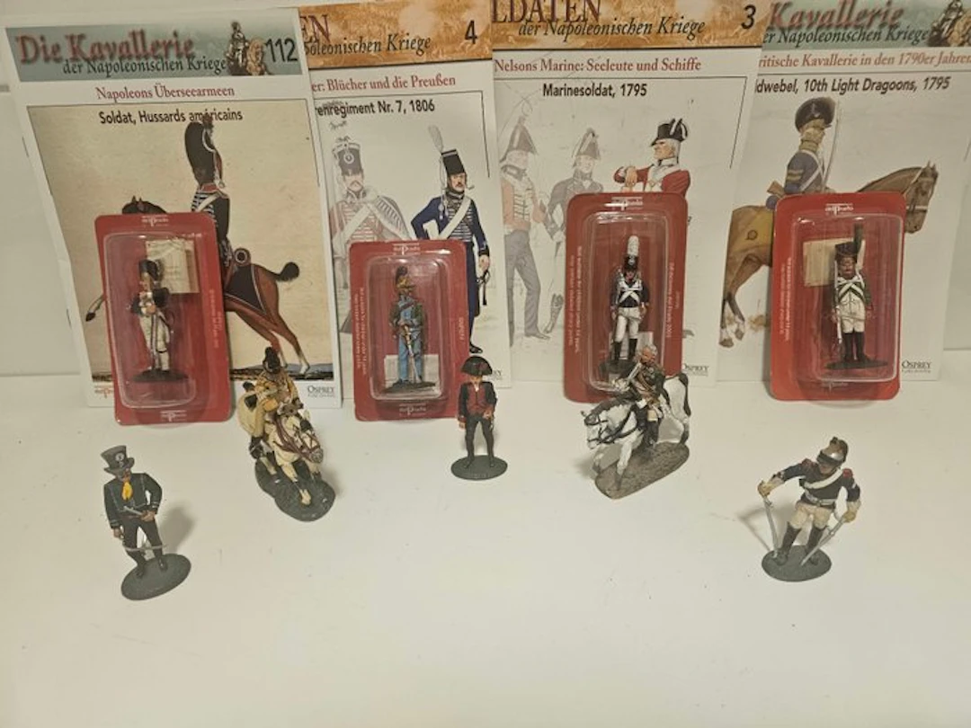 Del Prado - Figure - 9 x Napoleonische Kriege + 4 Original Hefte (13) - Tin