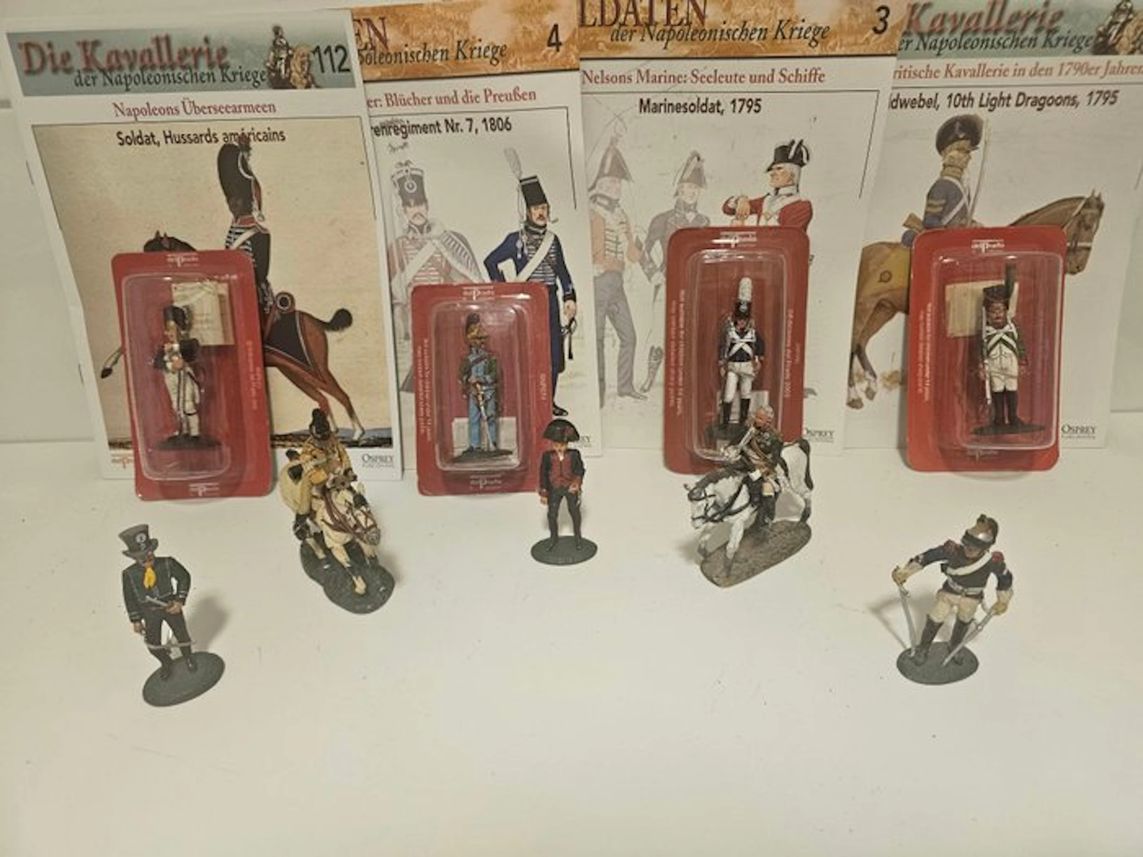 Del Prado - Figure - 9 x Napoleonische Kriege + 4 Original Hefte (13) - Tin